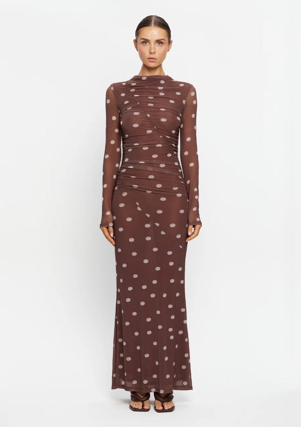 Ki342 Mesh Maxi Dress