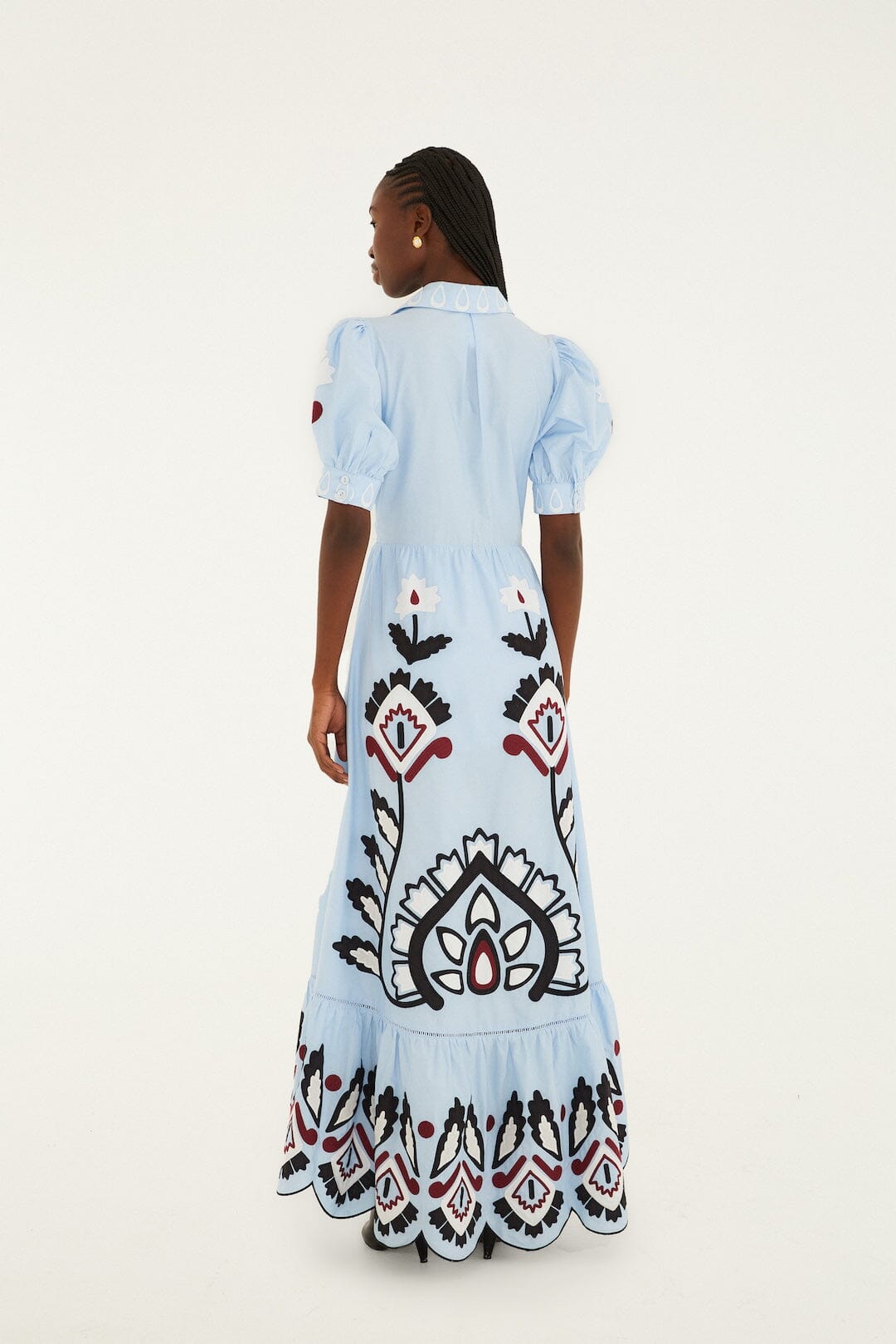 Fa344655 Blue Artisanal Maxi Dress