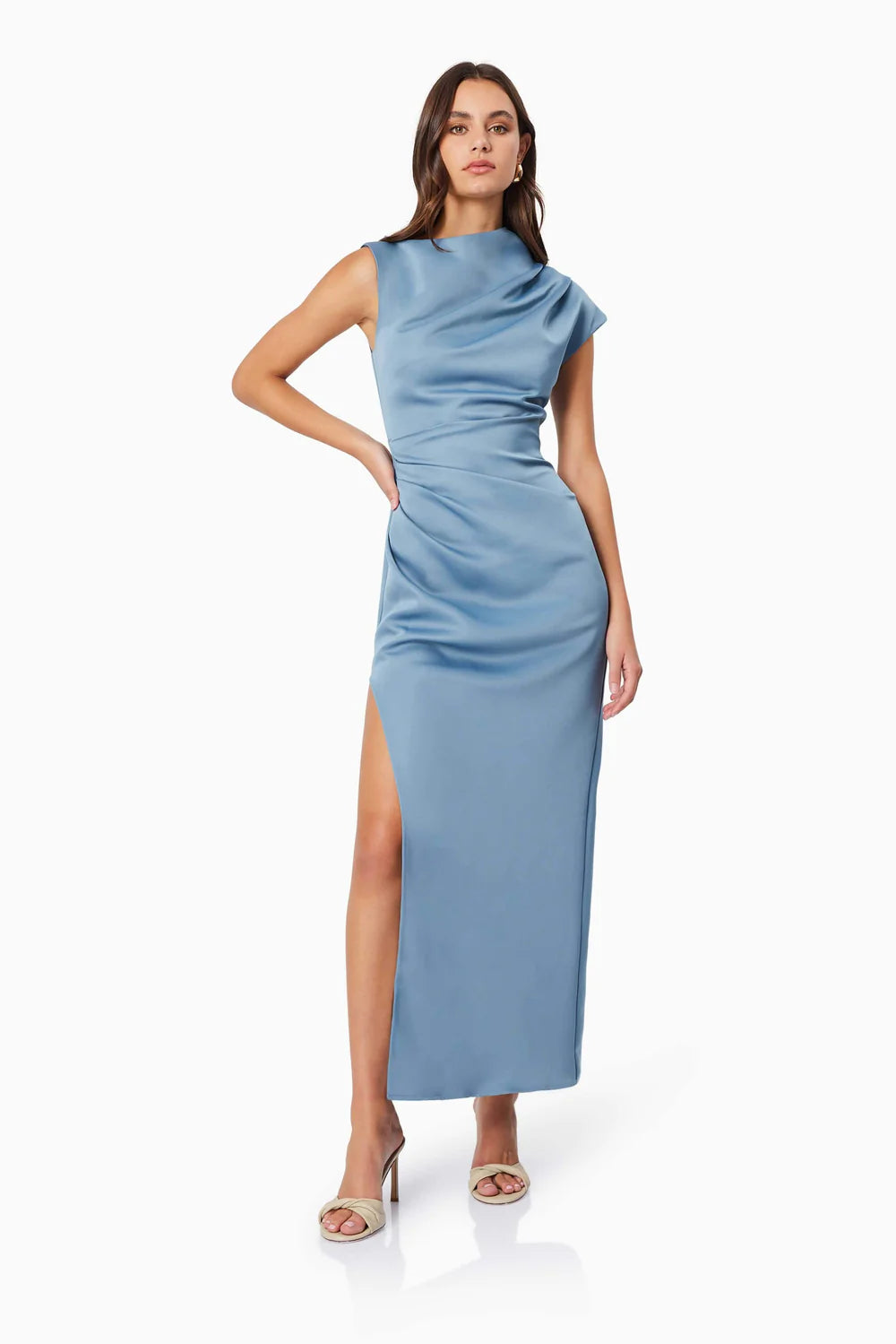 El1072405 Steel Blue Maxi Dress