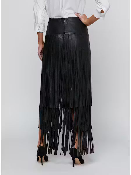 La3530 Fringe Maxi Skirt