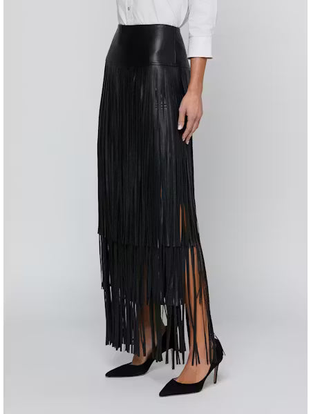 La3530 Fringe Maxi Skirt