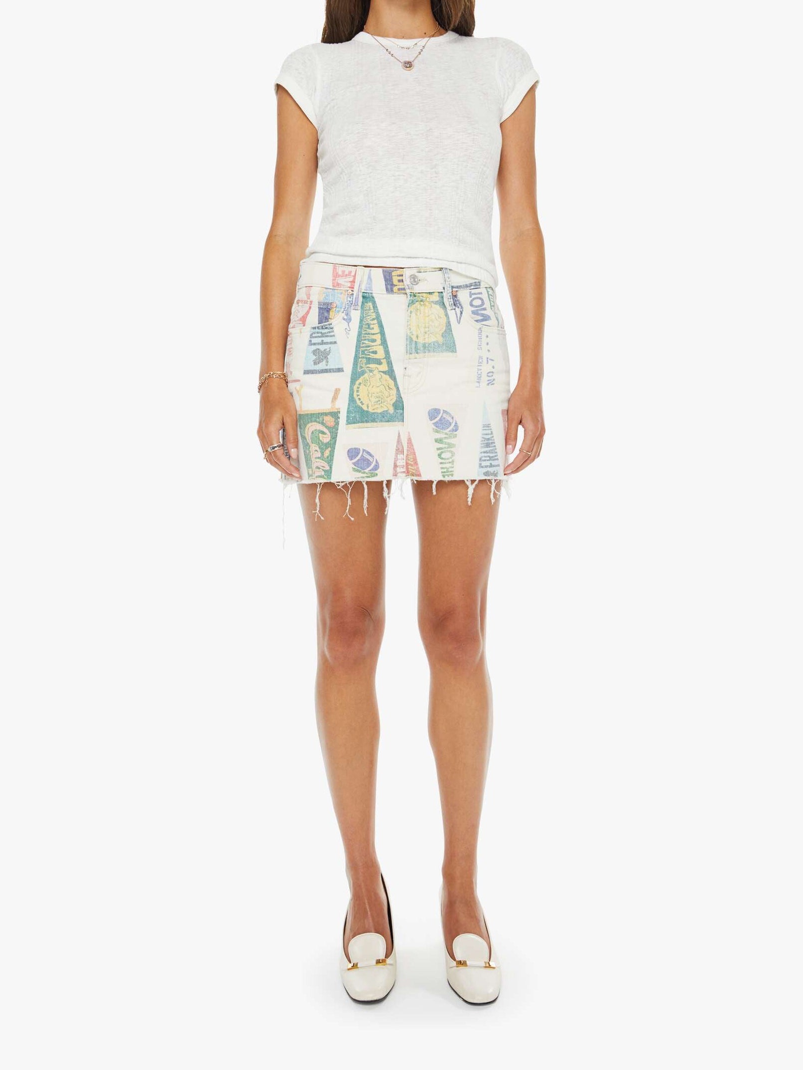 Mo90611 Denim Mini Skirt - Pep Rally