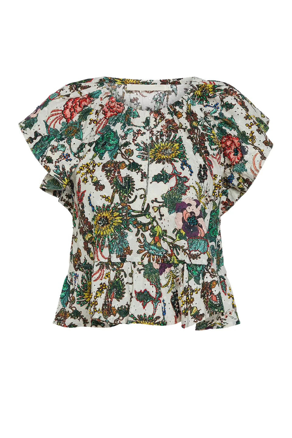 Ma1w16 Botanical Peplum Top