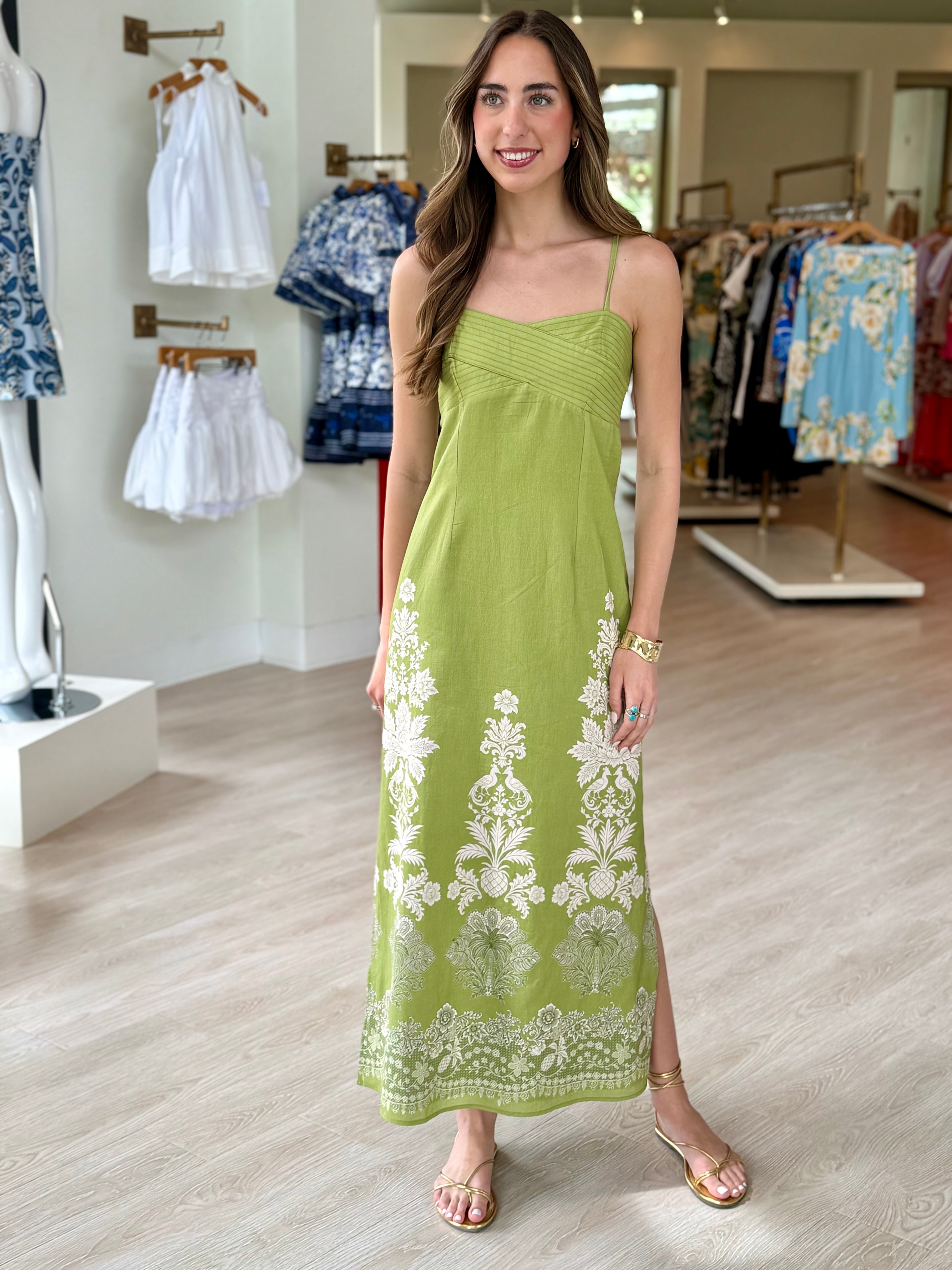Ancarl Green Maxi Dress