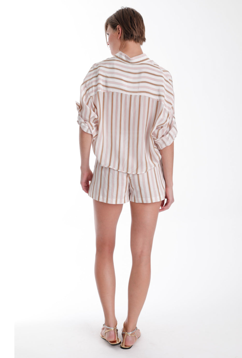 Ka11058 Blush Striped Blouse