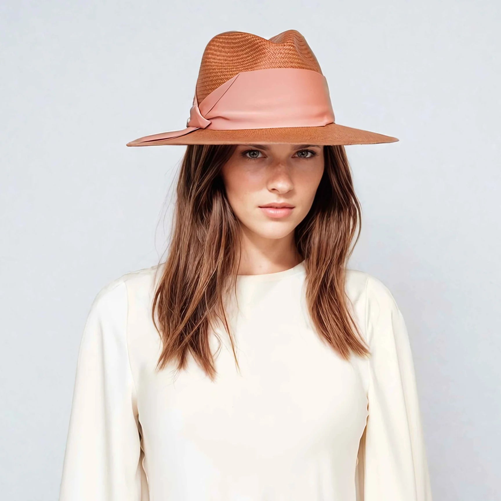 Fr5001 Gardenia Hat - Pecan/Salmon