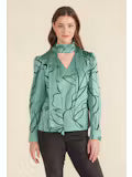Th42756 Tie Neck Blouse