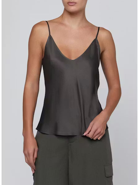 La40404 Ash Olive Silk Camisole