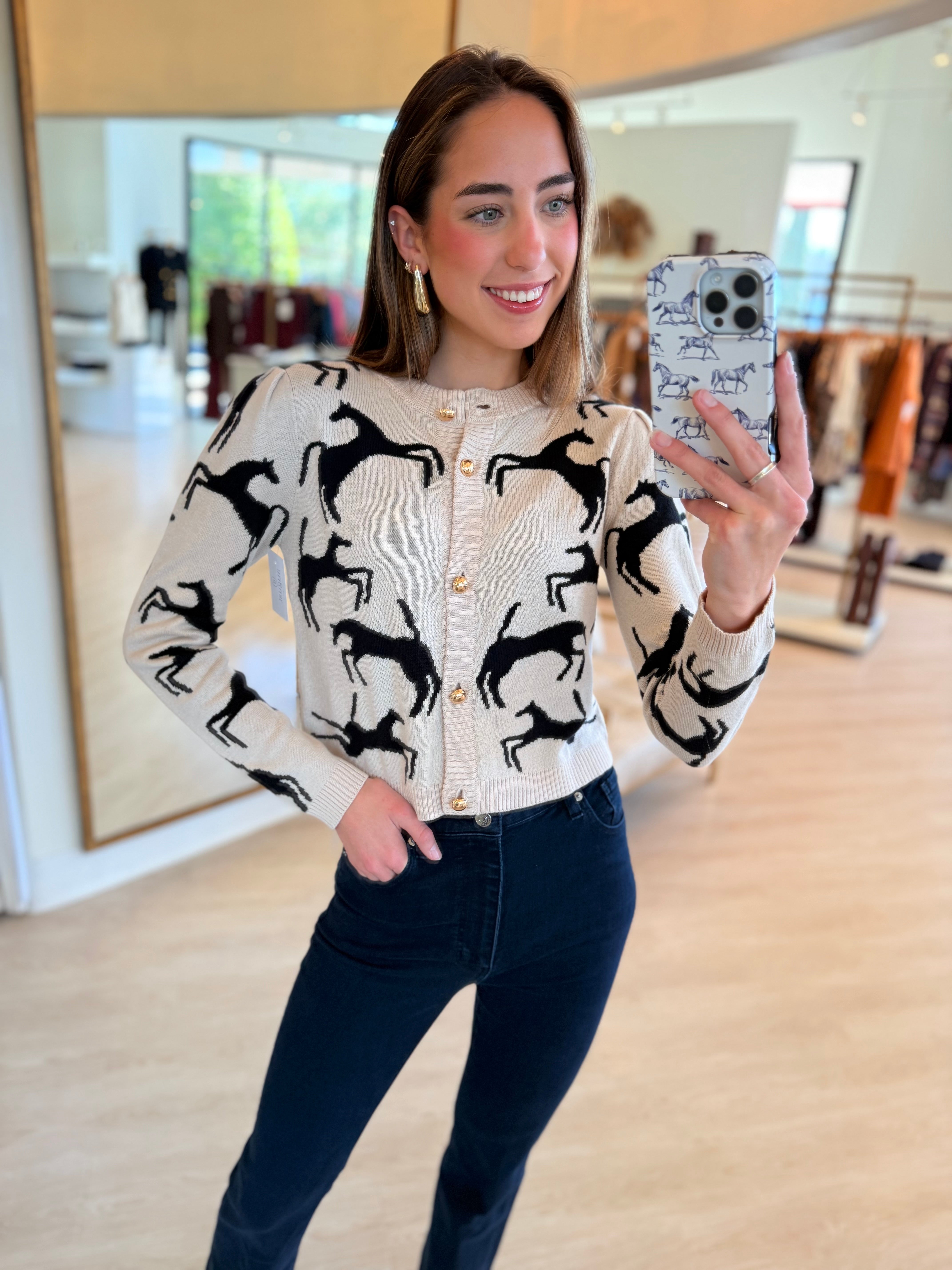 Caa17 Wild Horses Cardigan