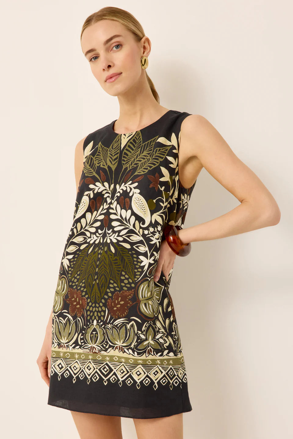 Ma281c Tribal Shift Dress