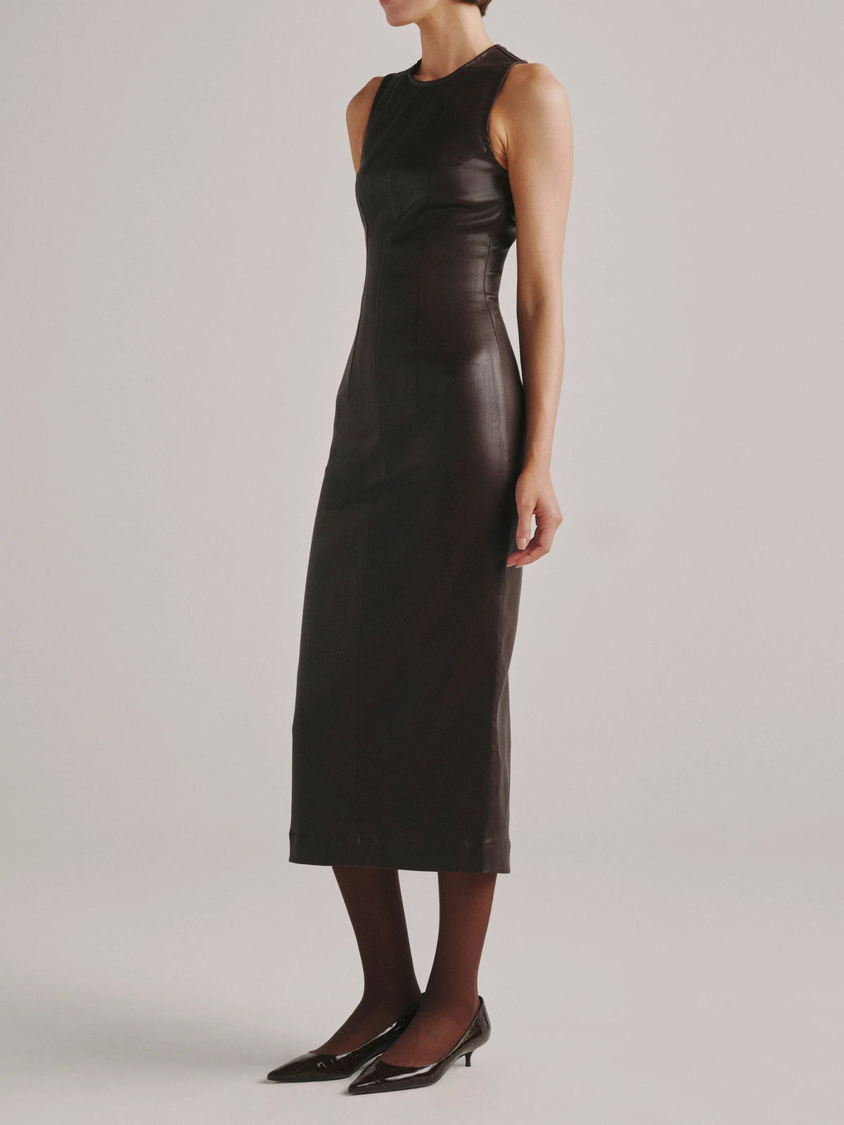 Dl80345 Instasculpt Midi Dress - Bramble Coated