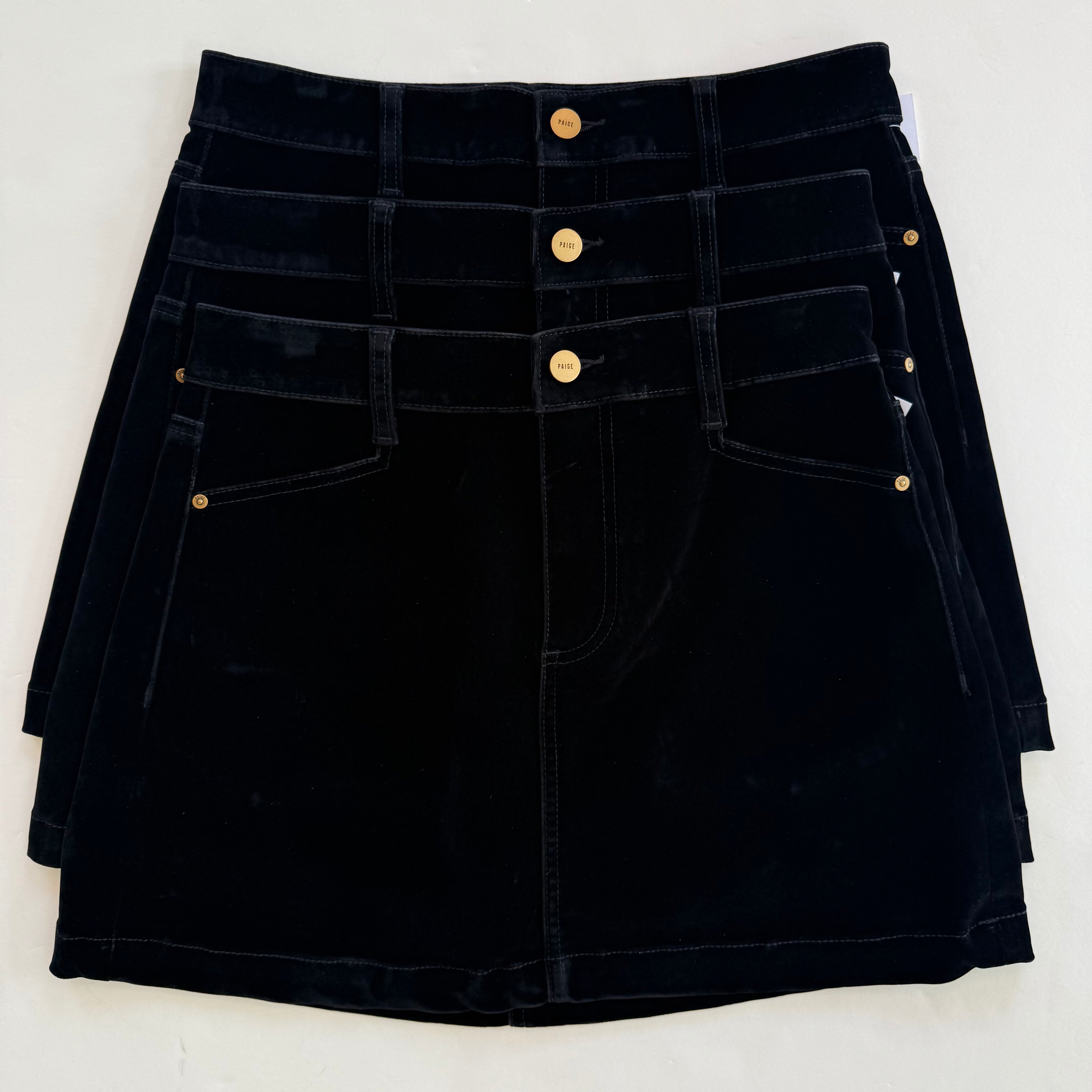 Par38 Black Velvet Mini Skirt
