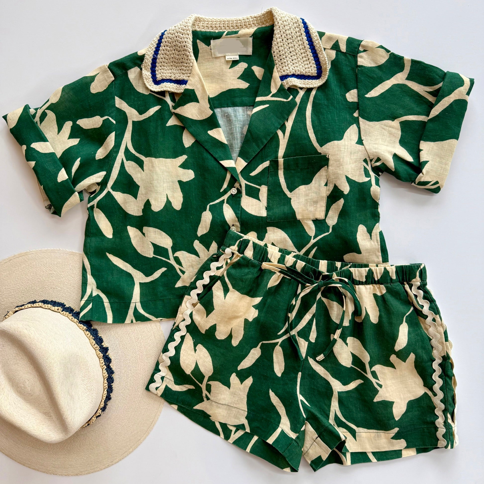 Trw1553 Green Floral Top