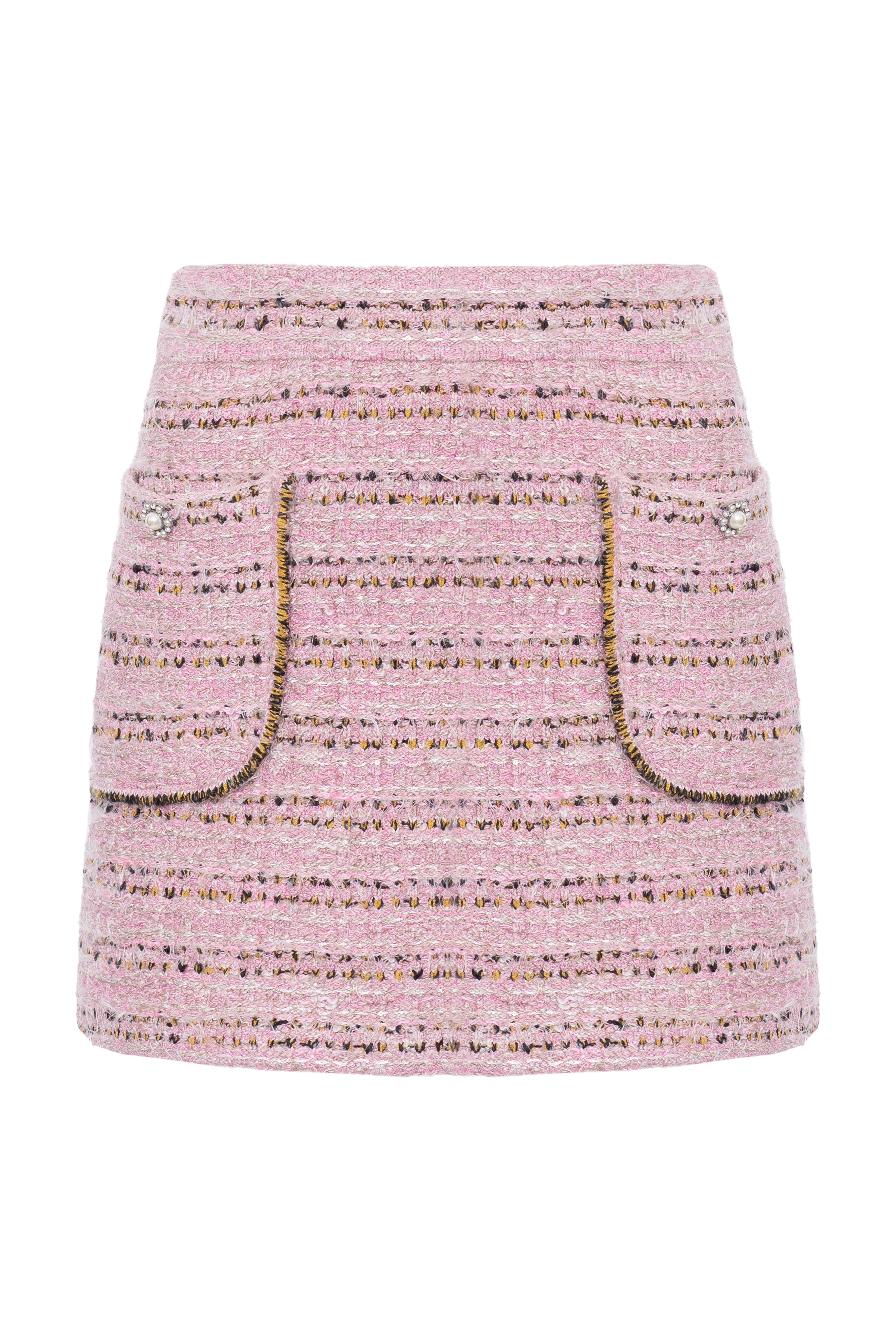Pa4728 Paolo Bernardi Pink Tweed Skirt