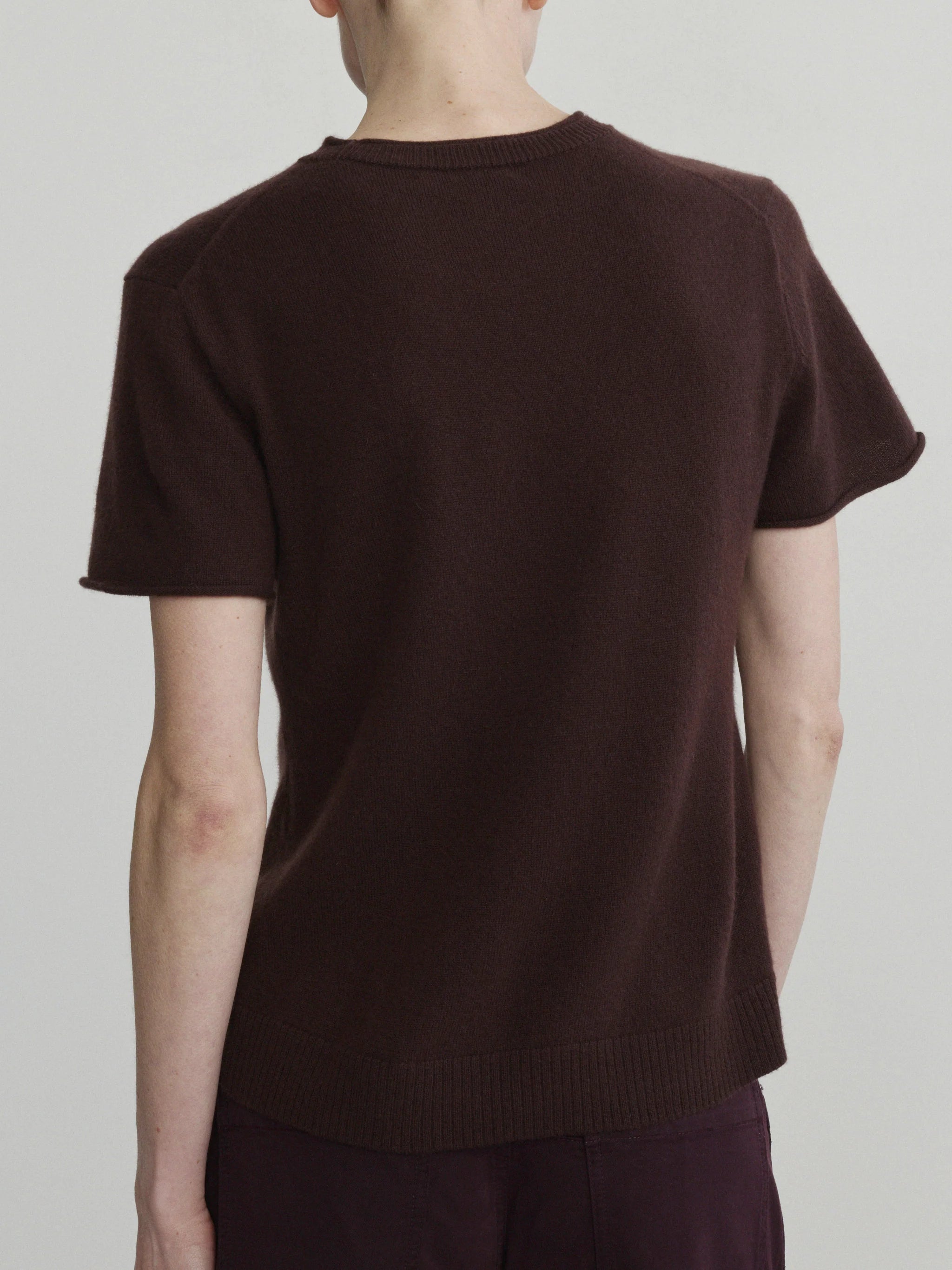 Dl90096 Brown Cashmere Knit Tee