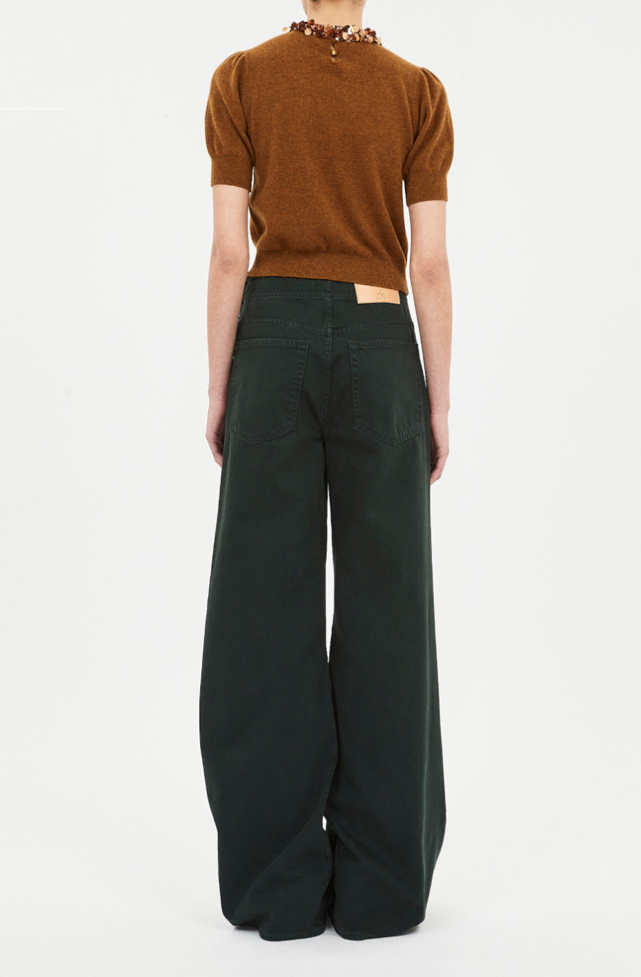 Ul0721 Umber Embellished Knit Top