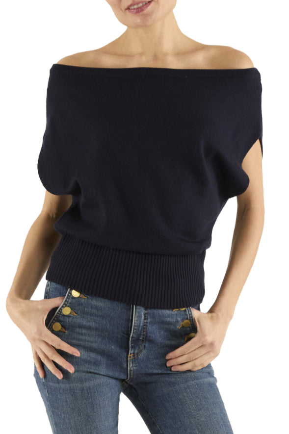 Raa7014 Navy Slouchy Sweater