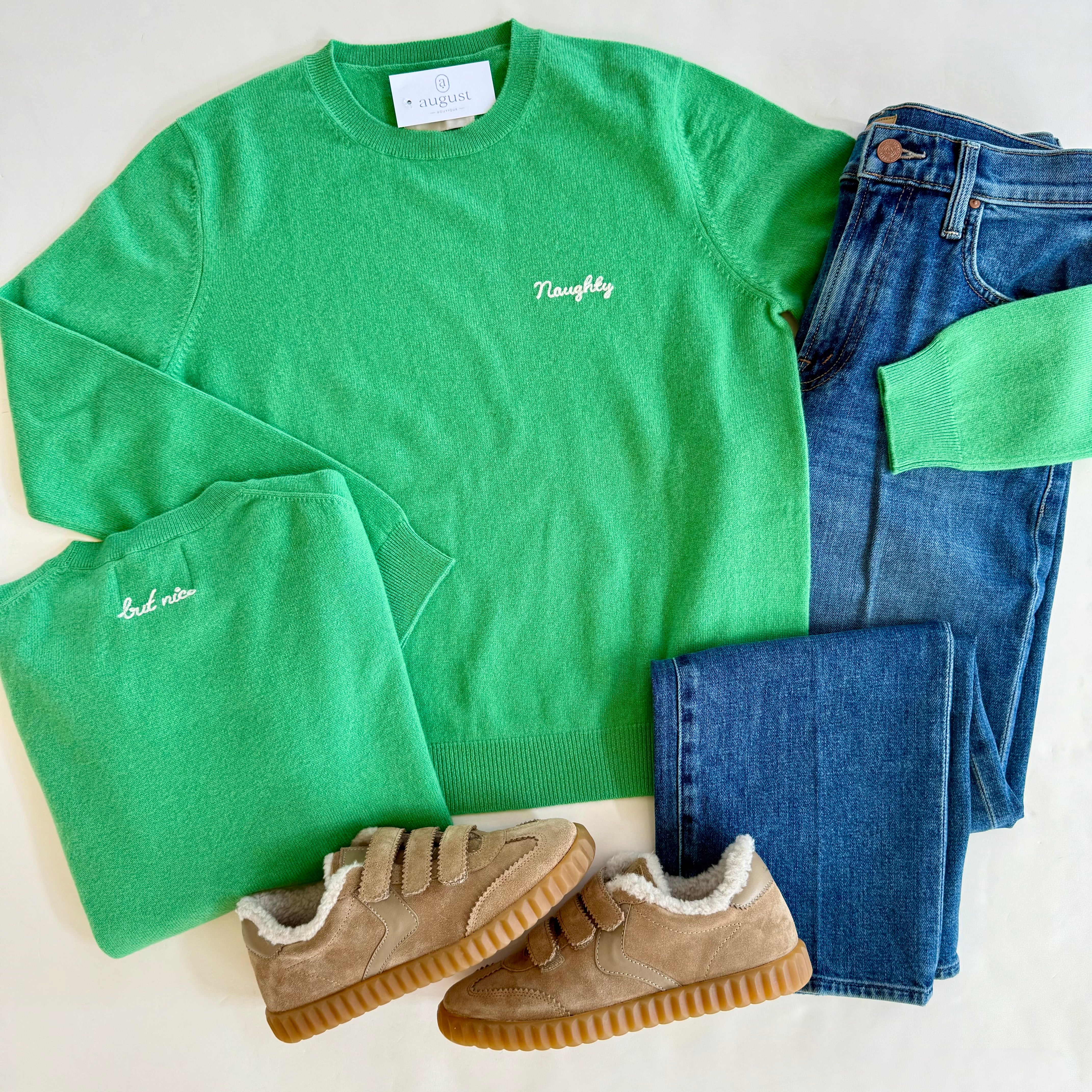 Js4030 Naughty and Nice Crew Sweater