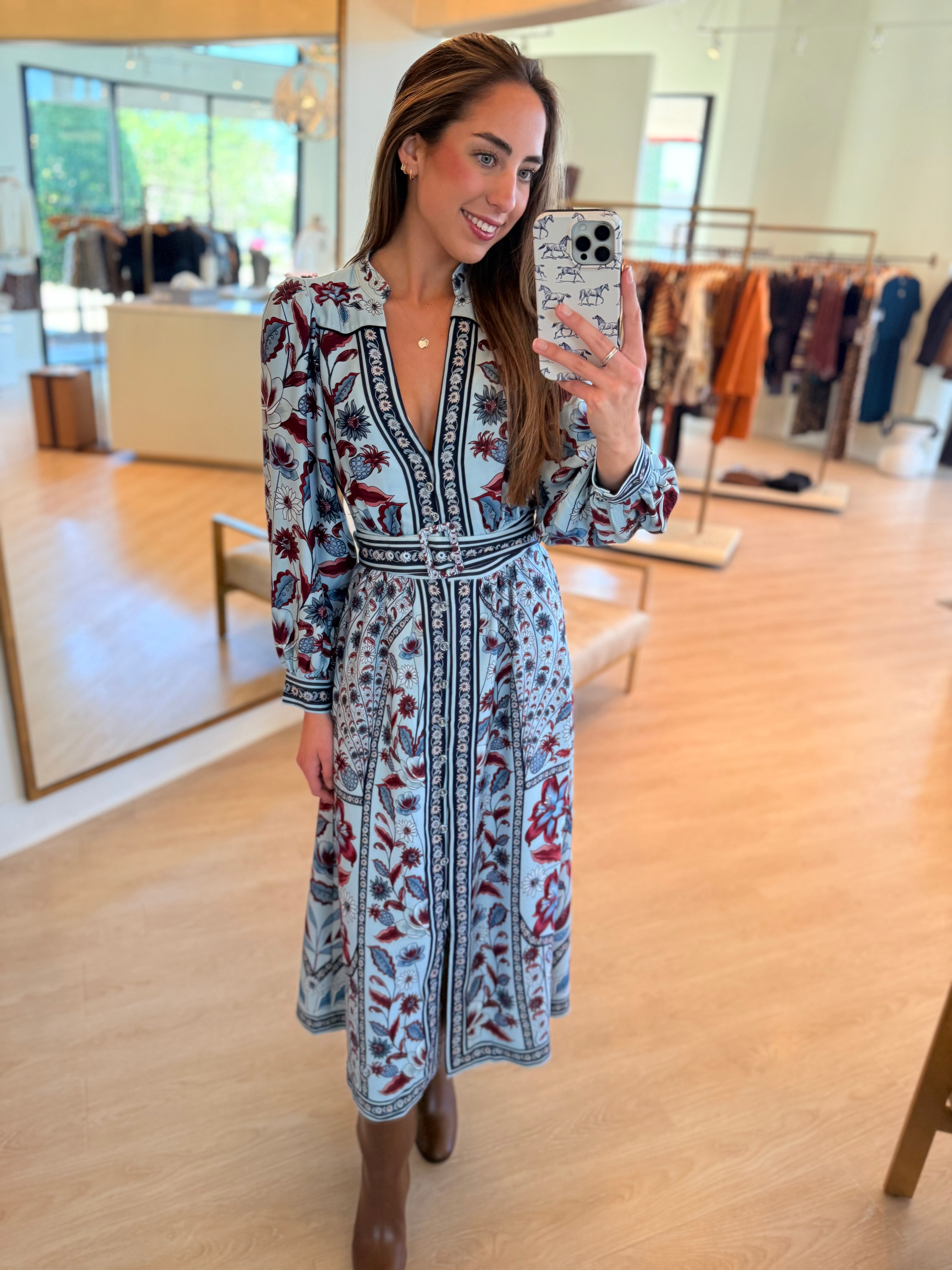 Fa344002 Soft Blue Maxi Dress