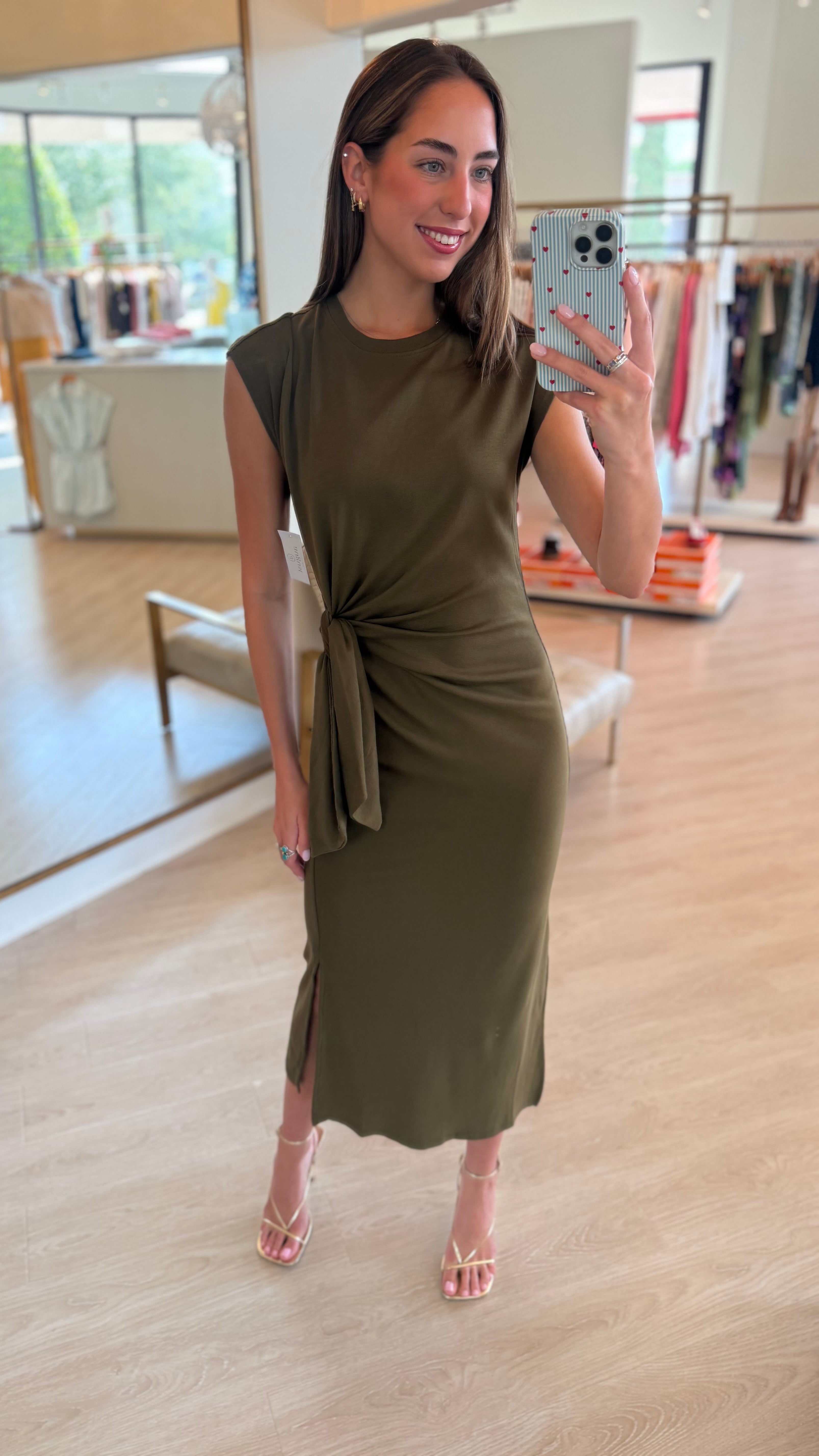 Ma115 Green Tee Shirt Dress