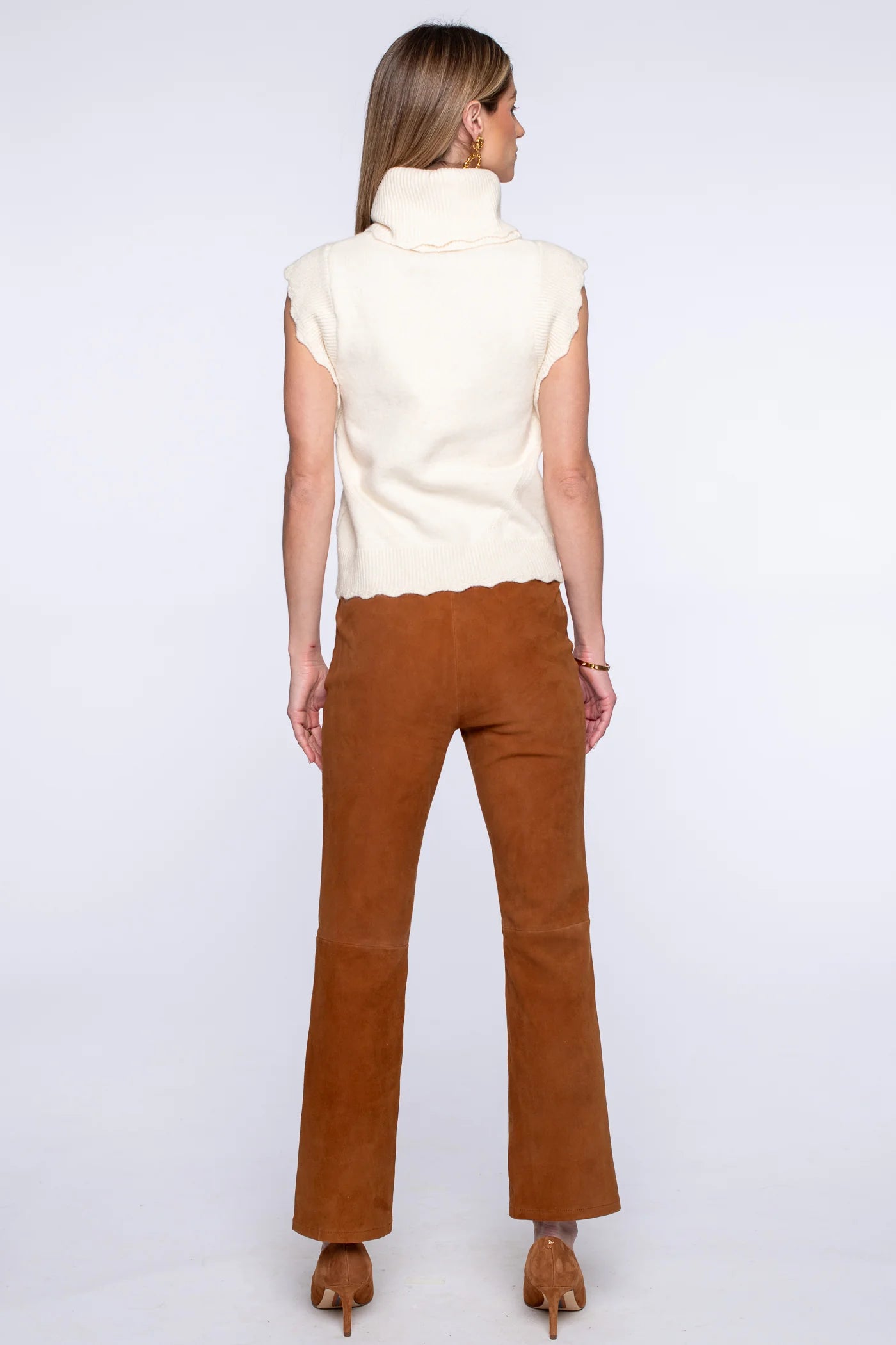 El3533 Tan Suede Pants
