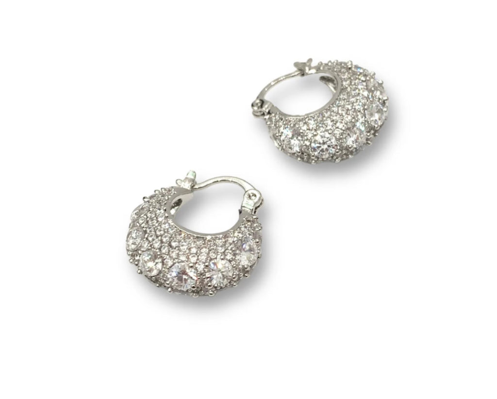 Te1026 Luana Dome Hoop - White