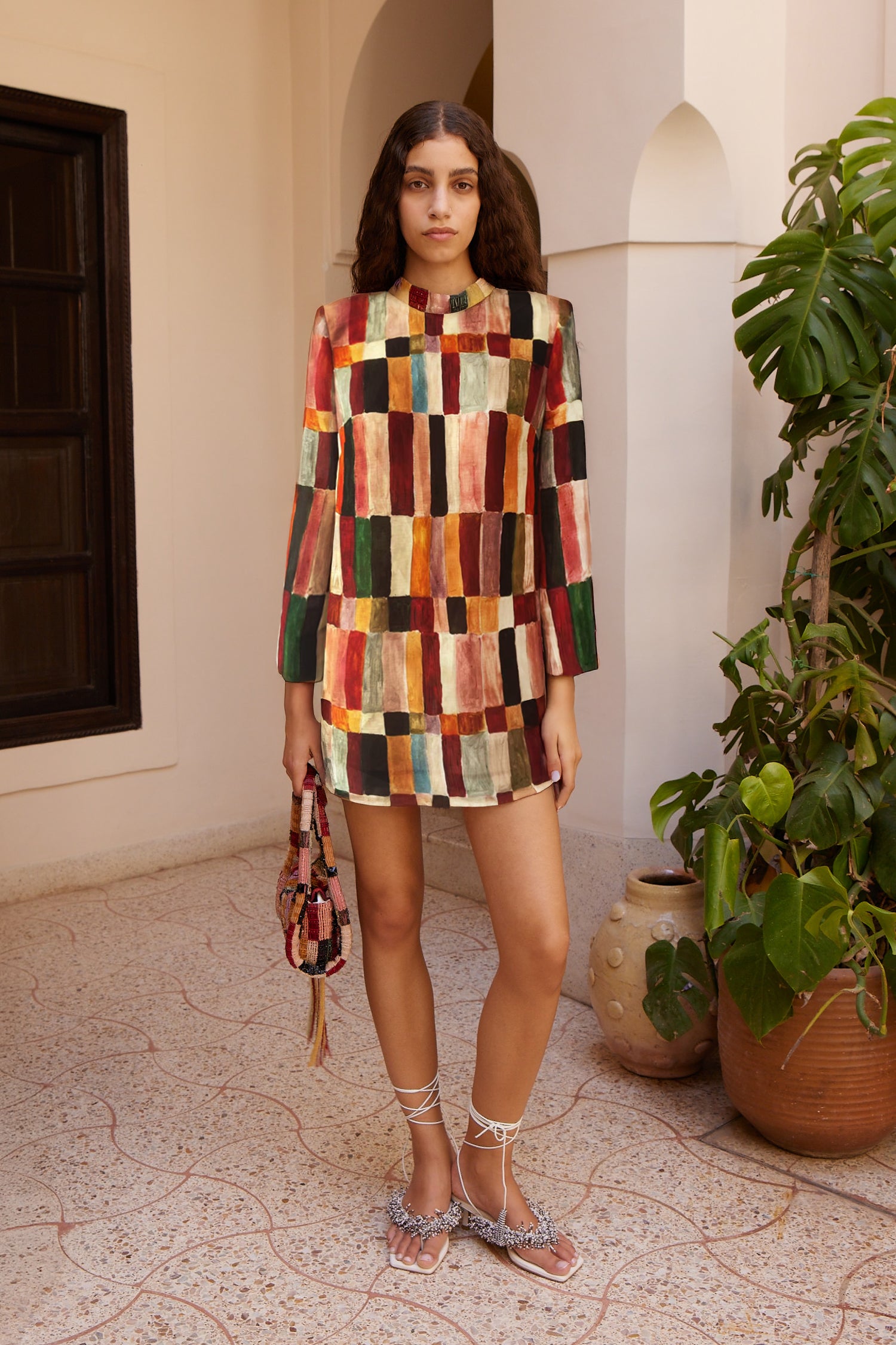 Al6517 Stripe Mini Dress