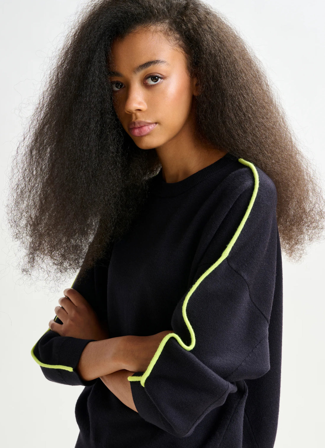 Esiruby Contrast Pullover - Navy