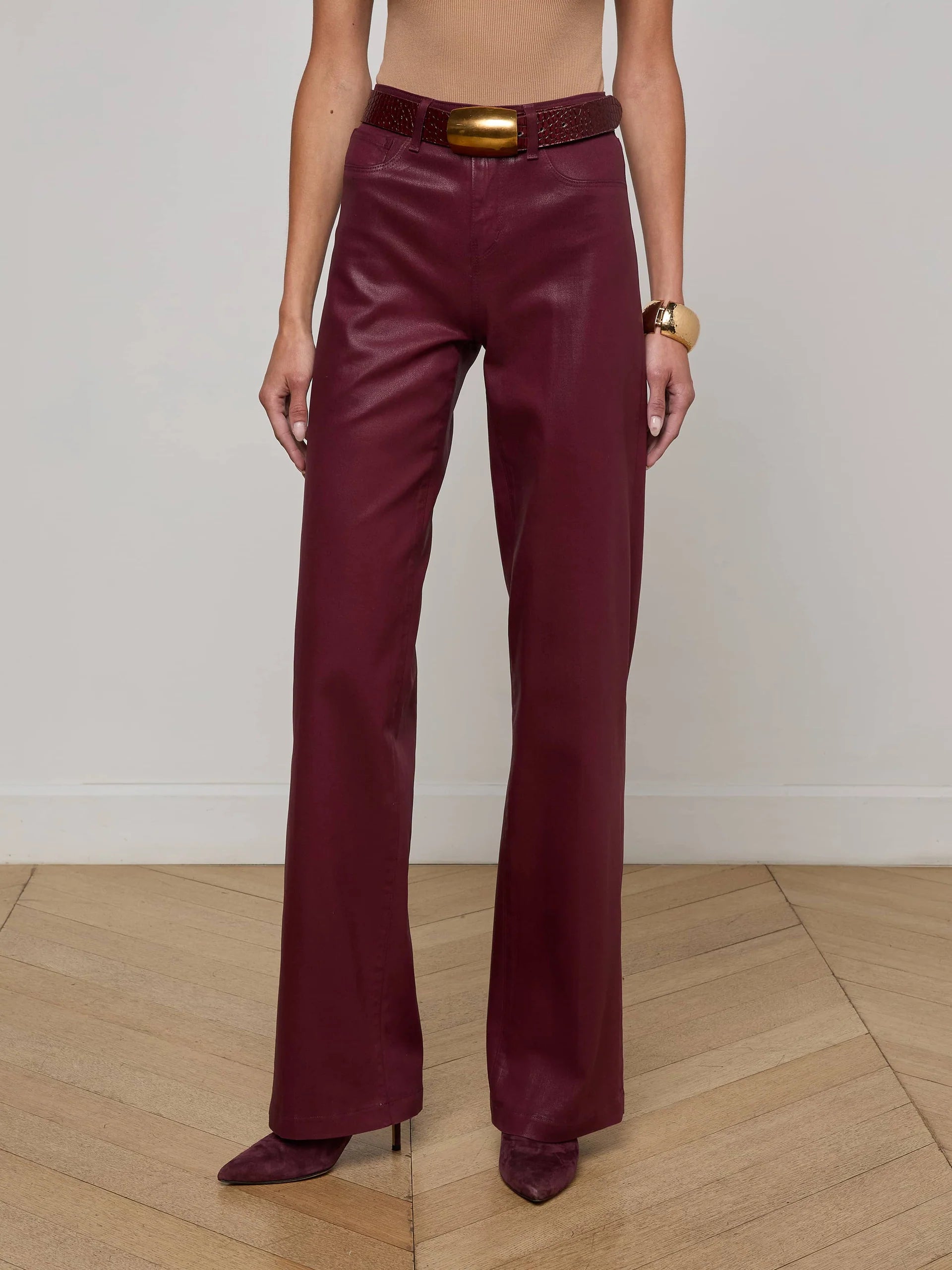 La2790 Clayton Wide Leg - Wine Coated