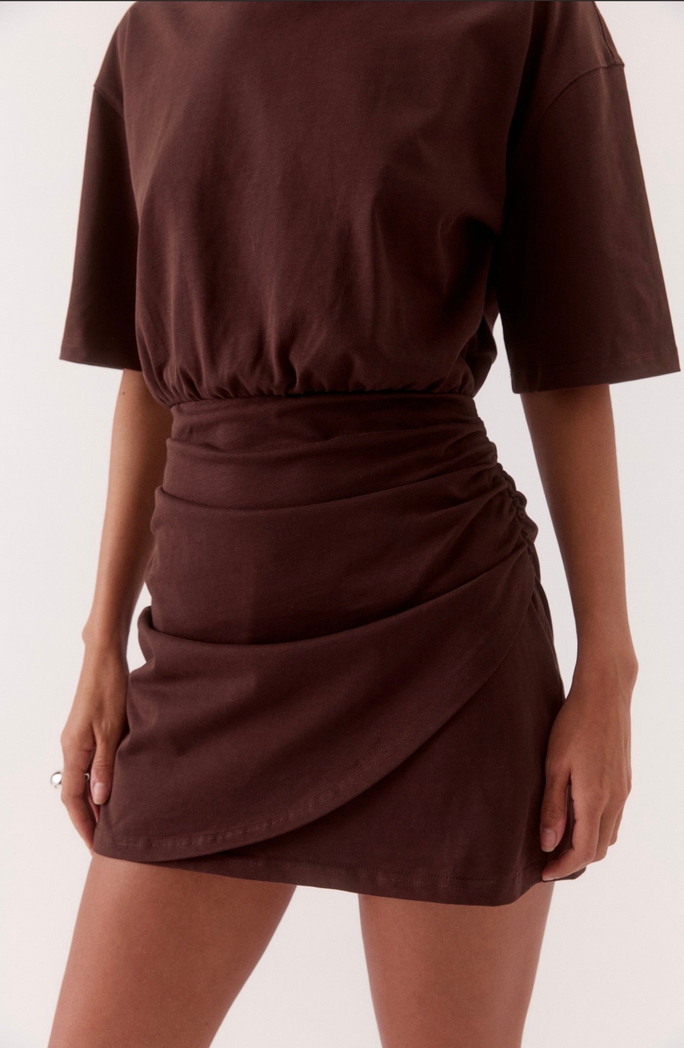 So26051 Chocolate T-Shirt Dress