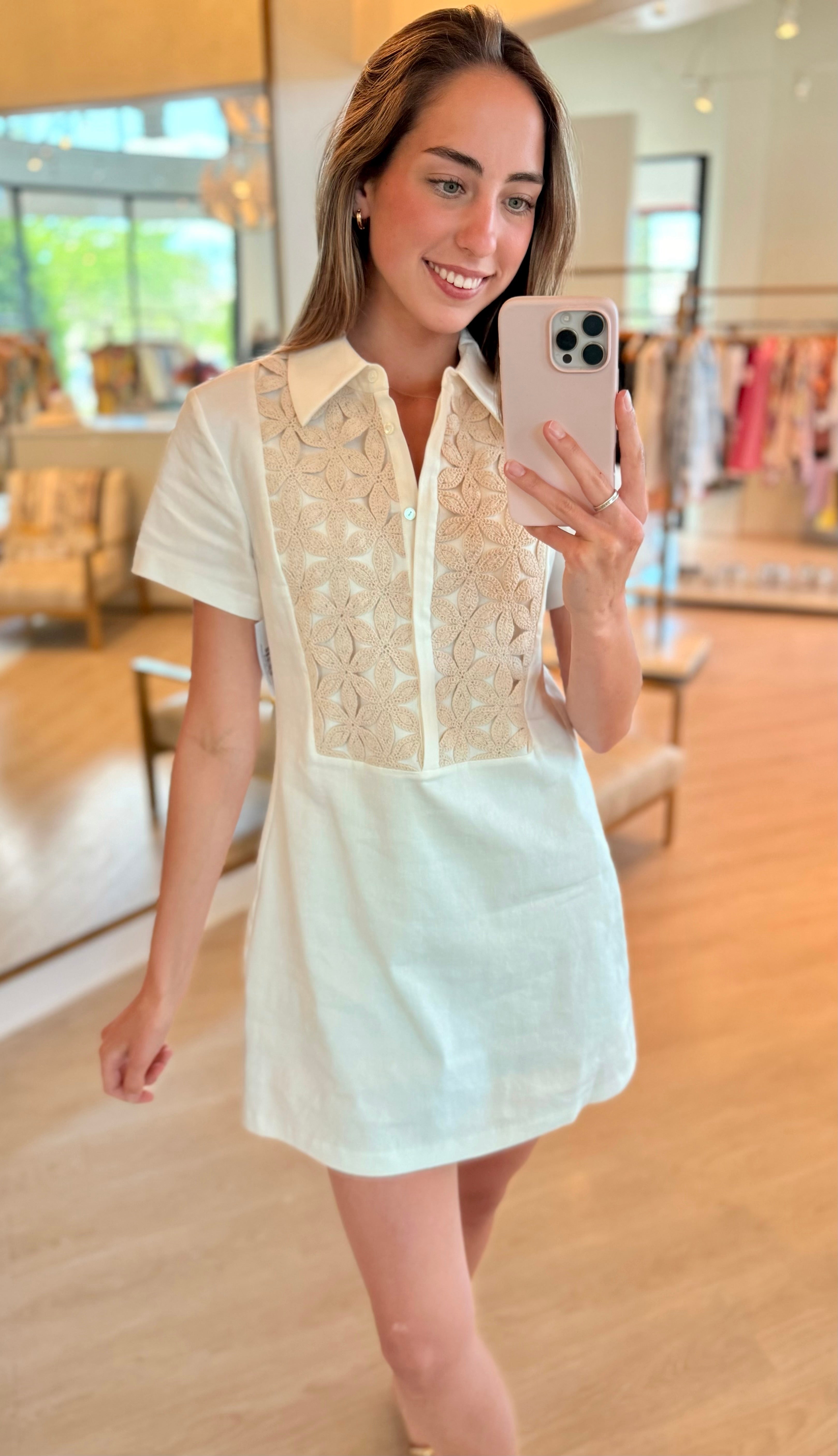 Ra04253015 White Floral Dress