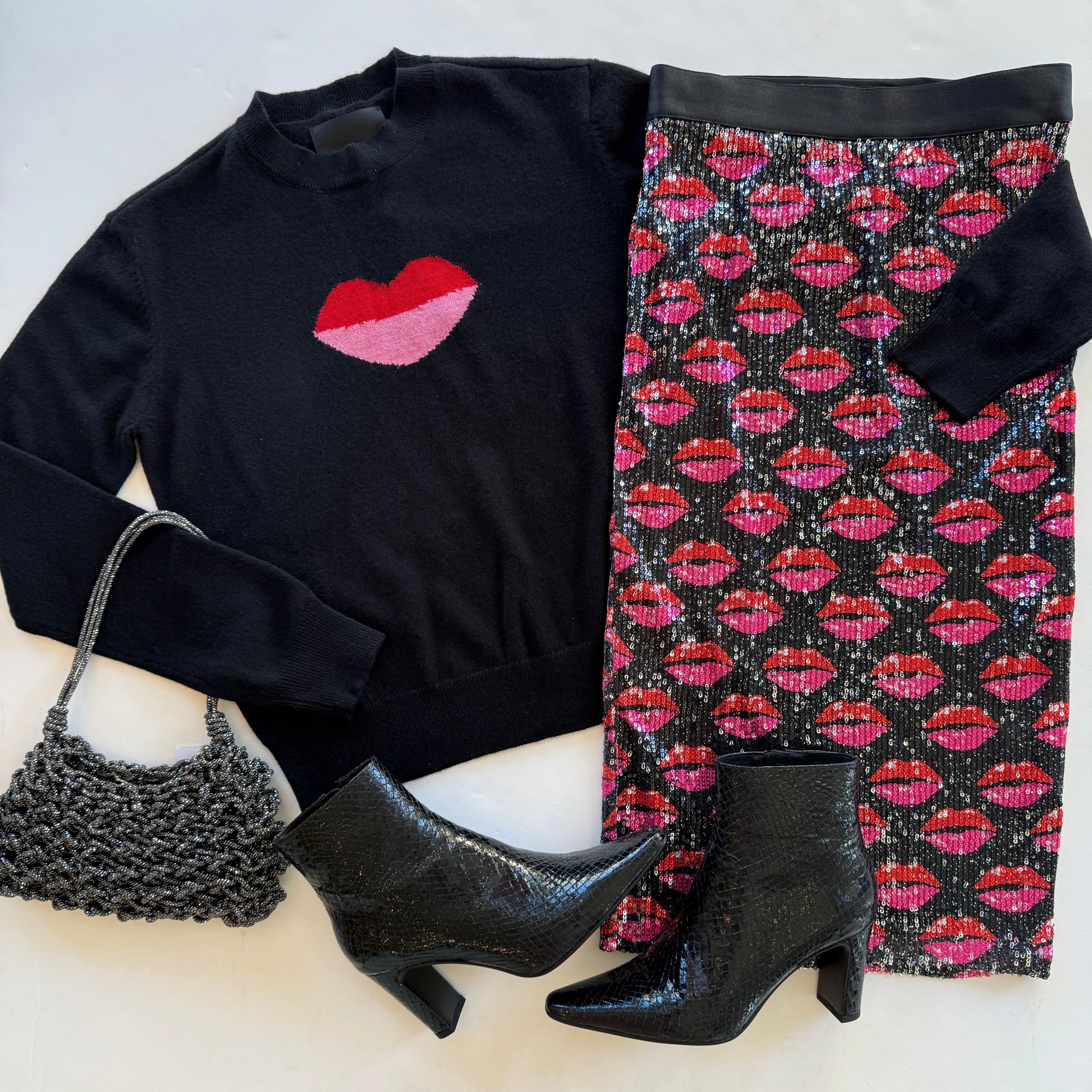 Le7129 Le Superbe Hot Lips Knit Sweater