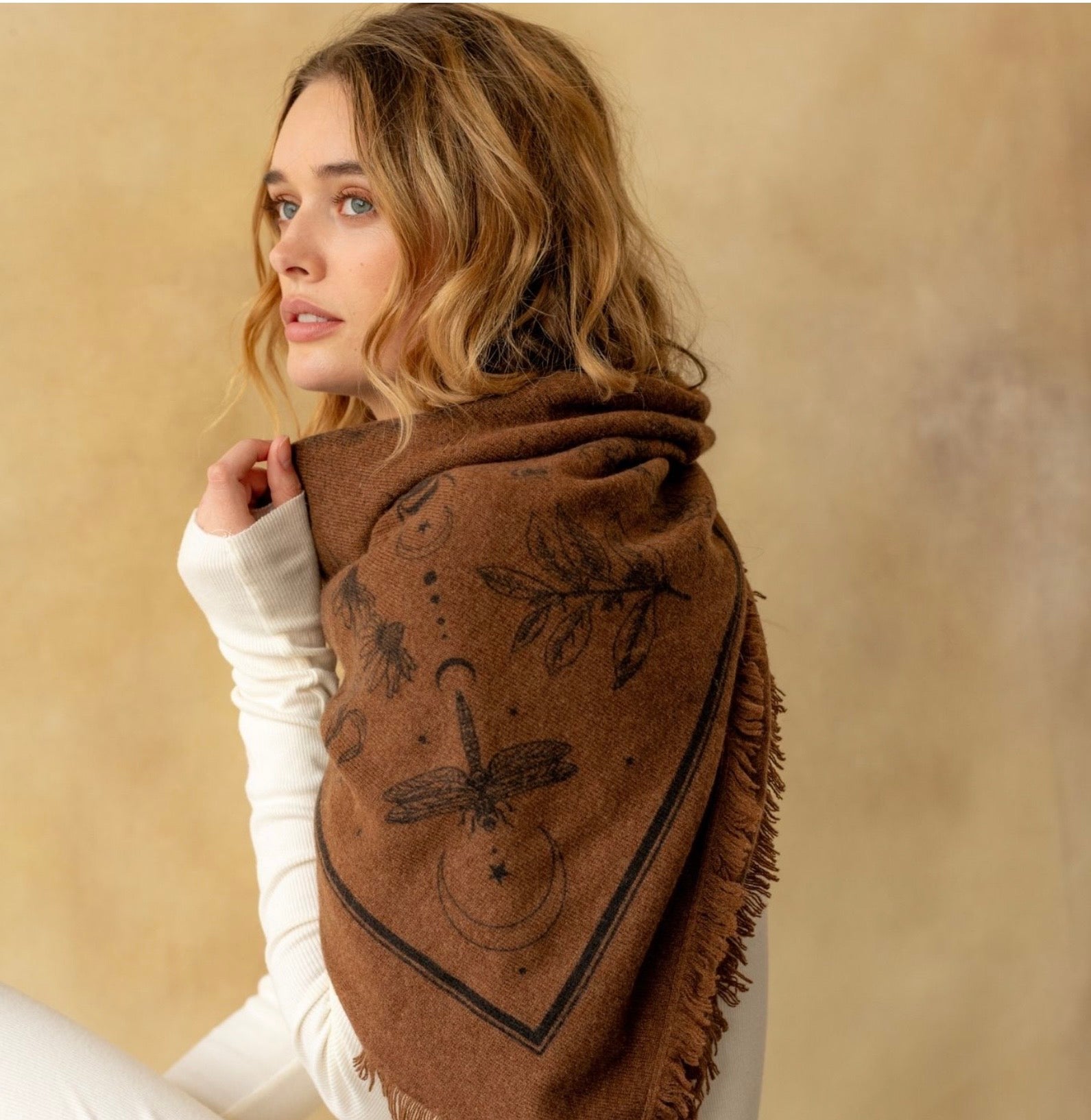 Fr2000 Bandana Scarf - Mocha/Black