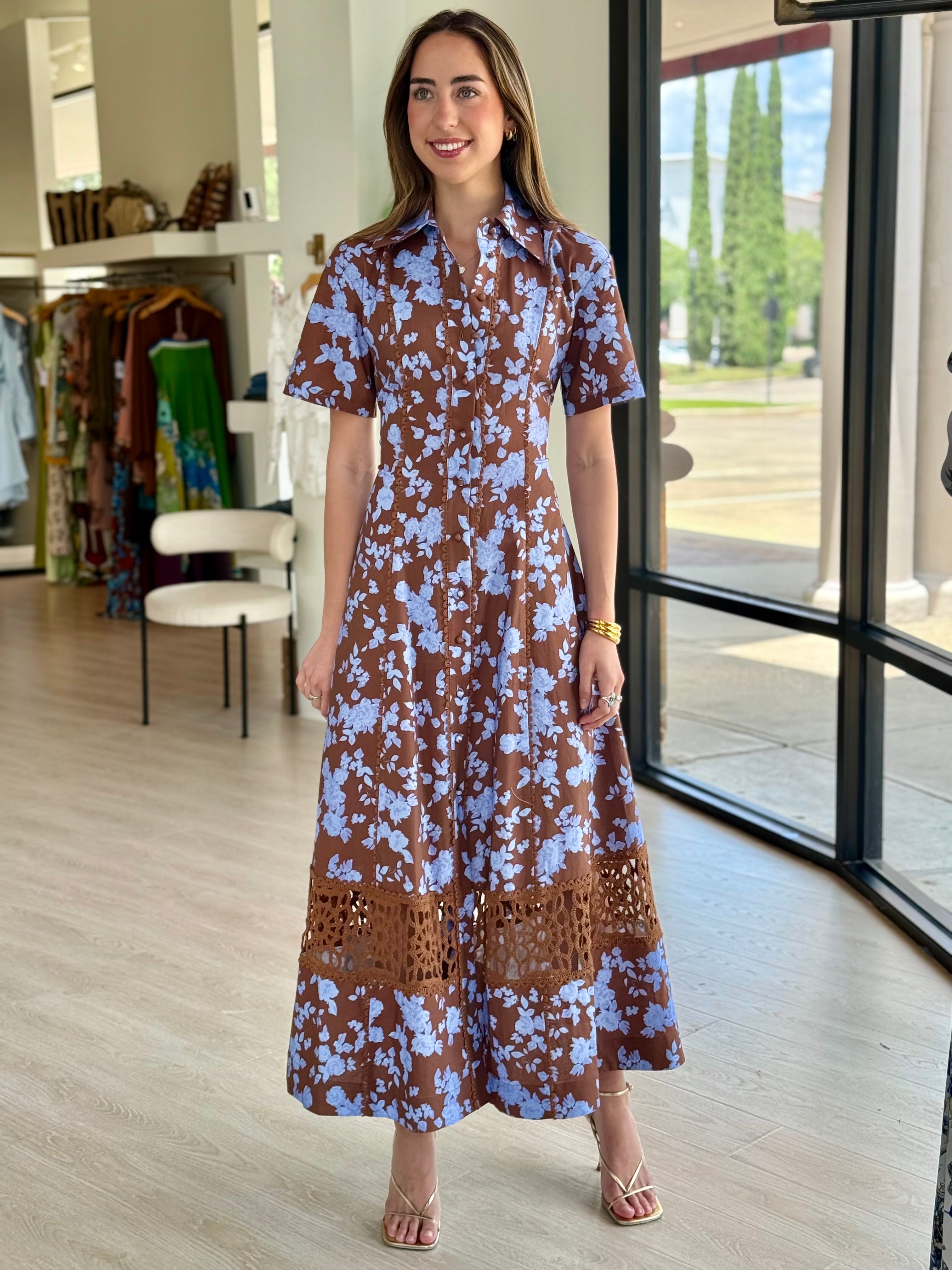 Cl1716 Bluebell Midi Shirtdress