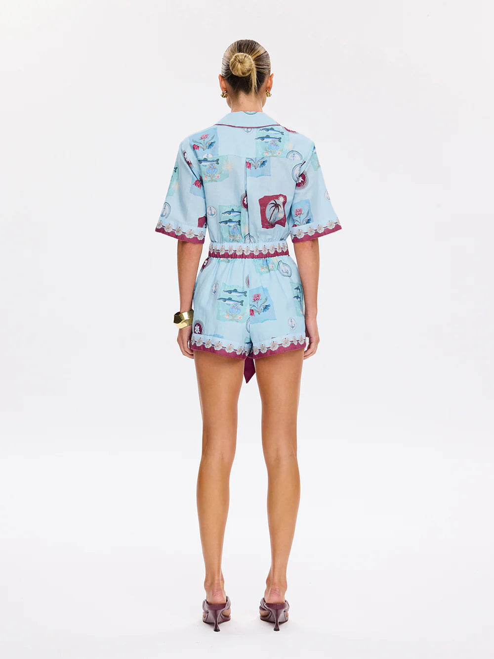 Kiy62 Coastal Print Romper