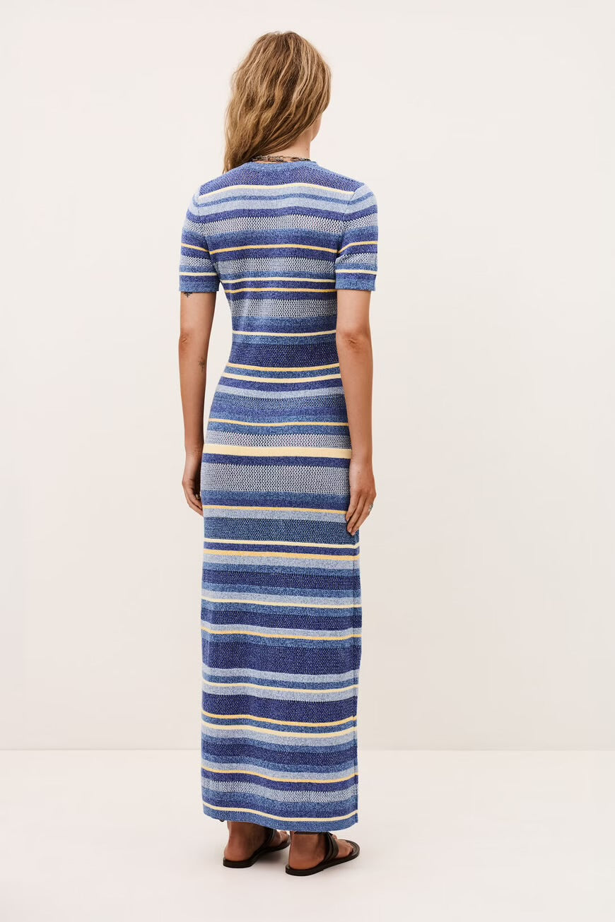 Batonn Stripe Knit Maxi Dress