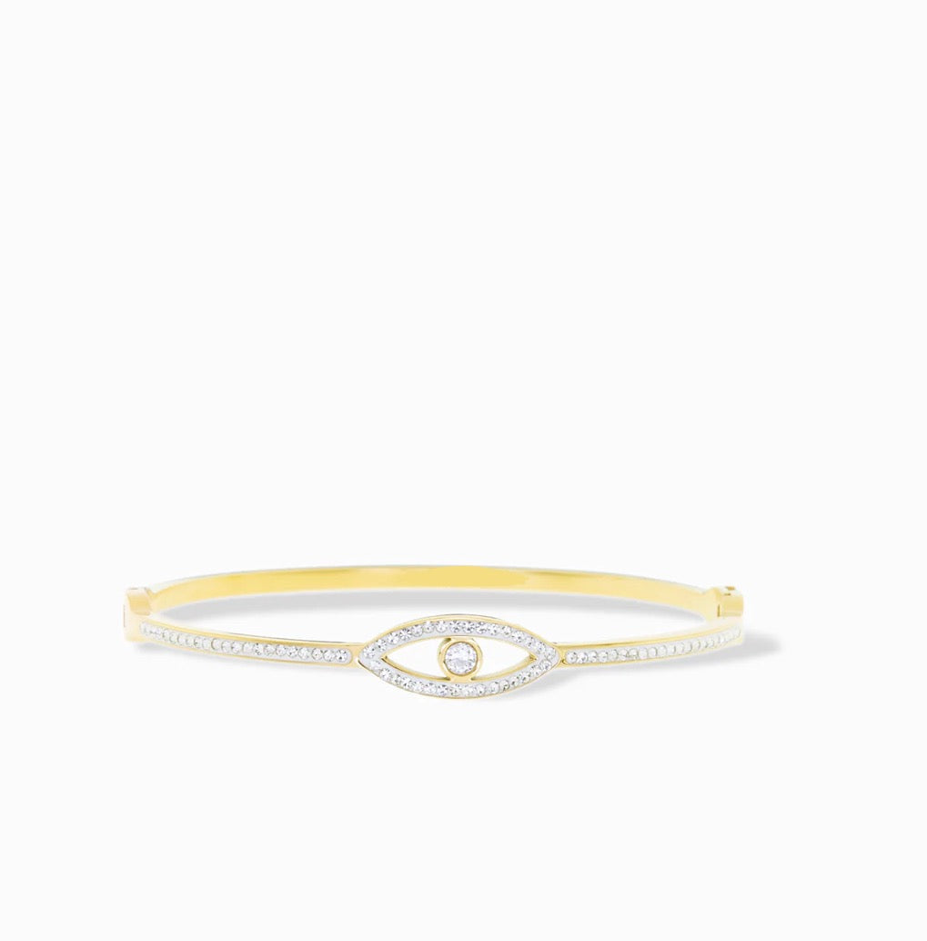 Maeye Crystal Evil Eye Bangle