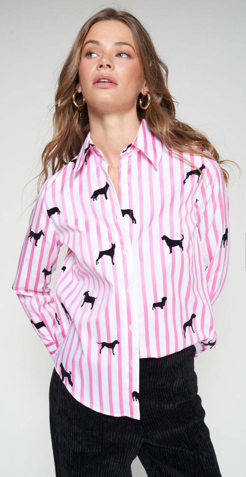Vi303 Vilagallo Pink Stripe Top