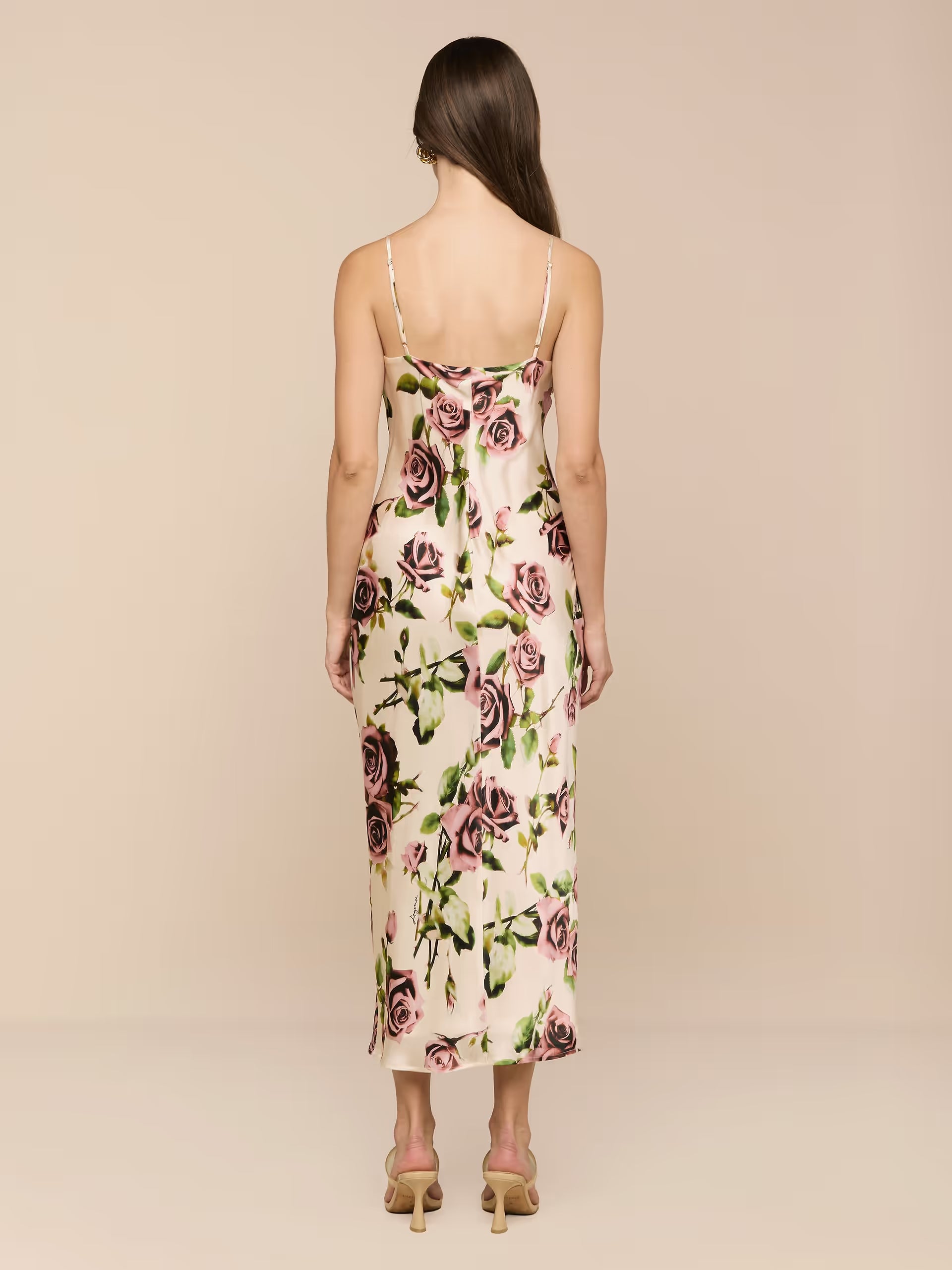 La61253 Romantic Rose Slip Dress