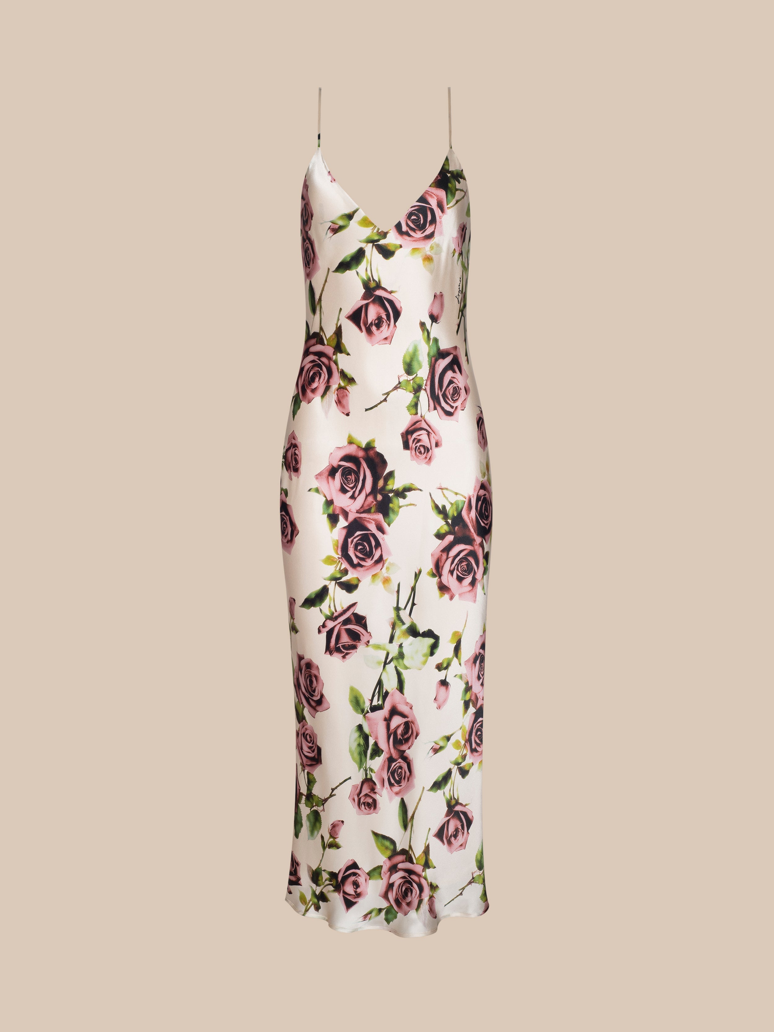 La61253 Romantic Rose Slip Dress
