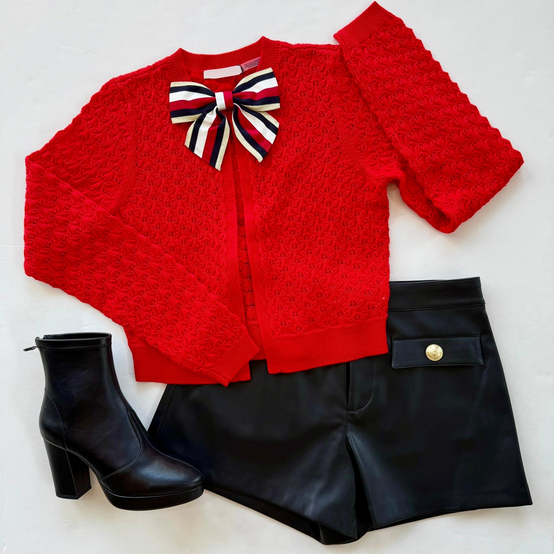 Alcc534703 Bow Front Cardigan