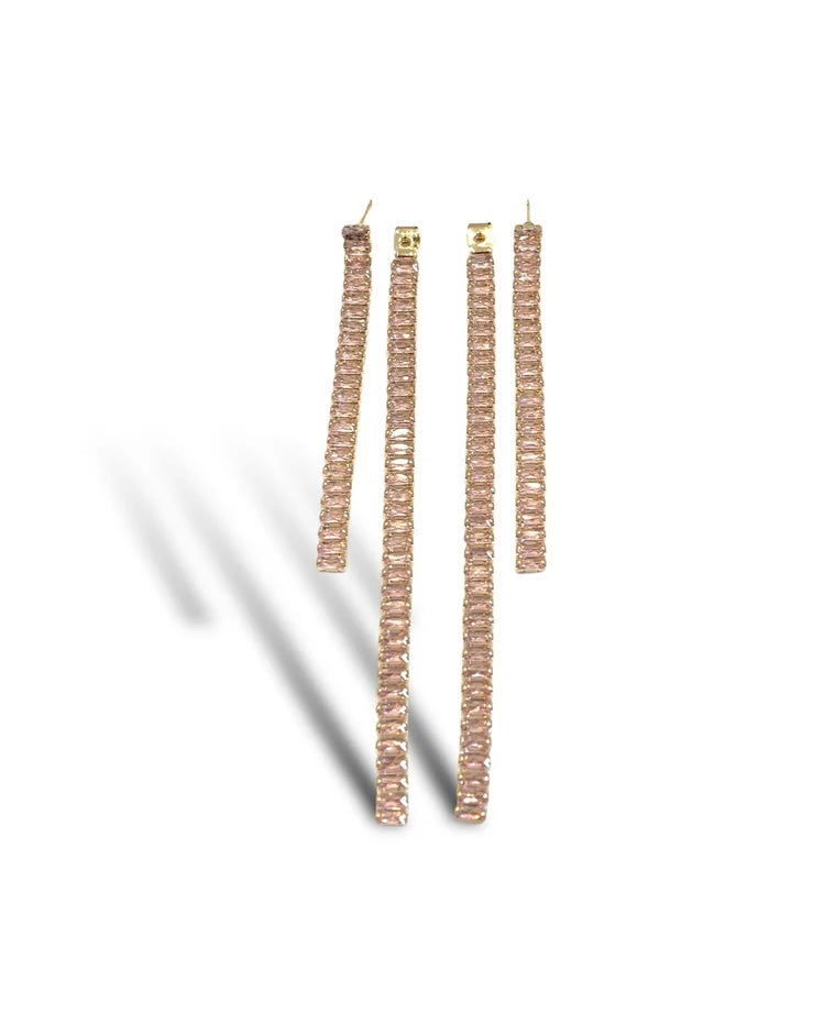 Te4014 Pink Vida Front/Back Earring