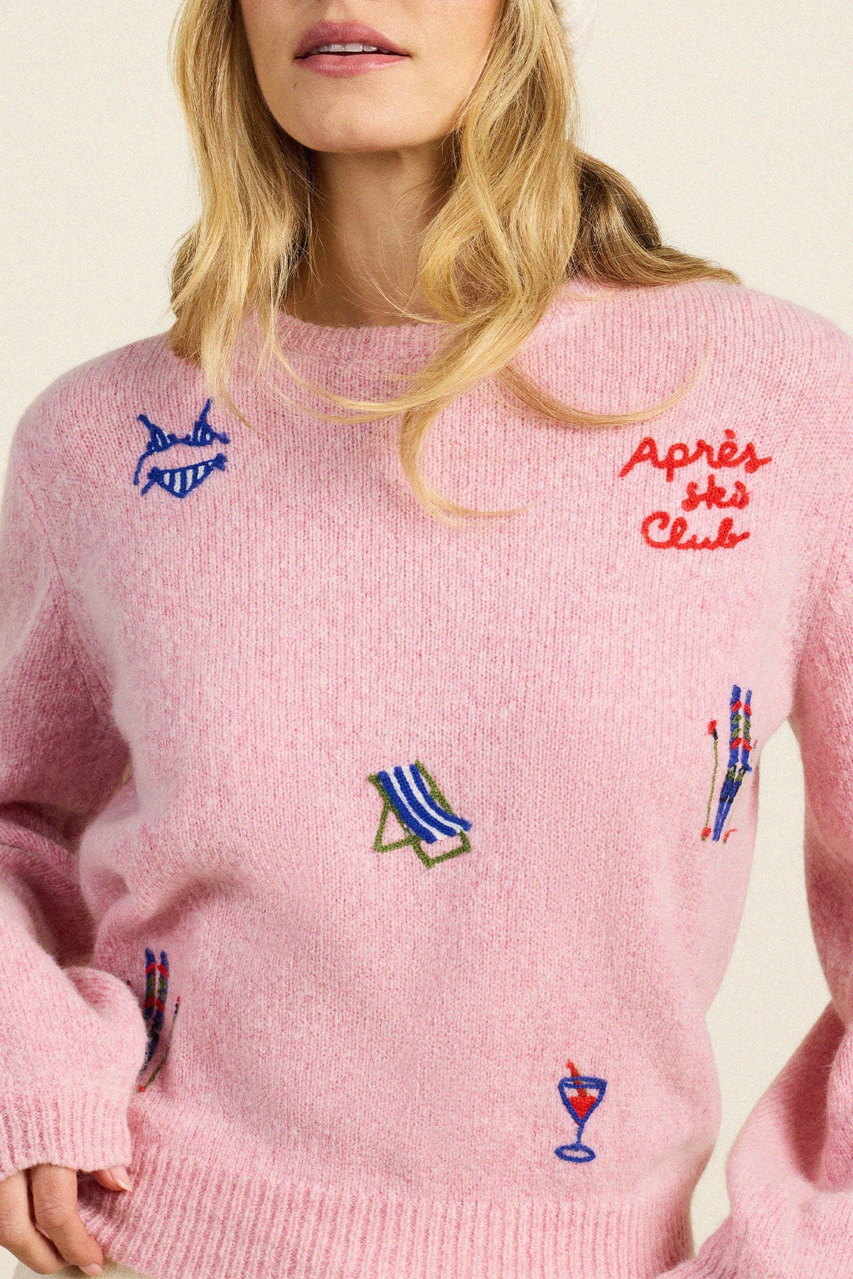 Trw1634 Pink Apres Ski Club Sweater