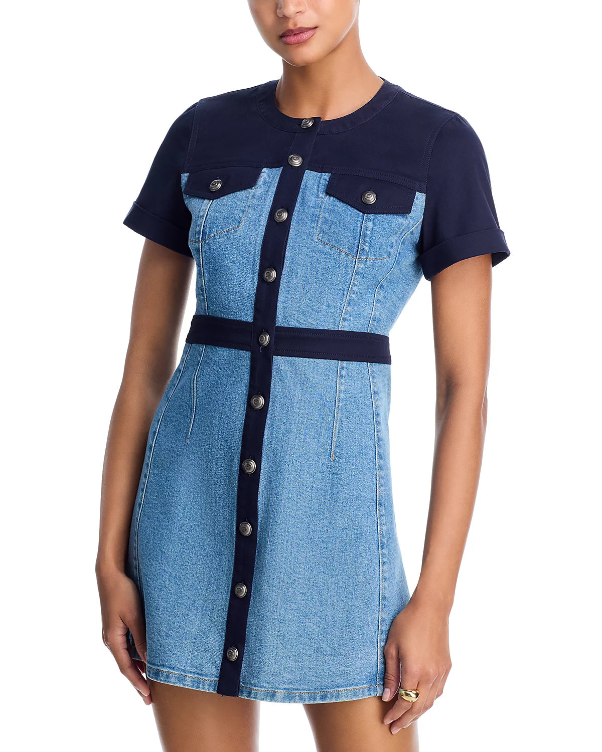 Cizd32638 Combo Denim Dress