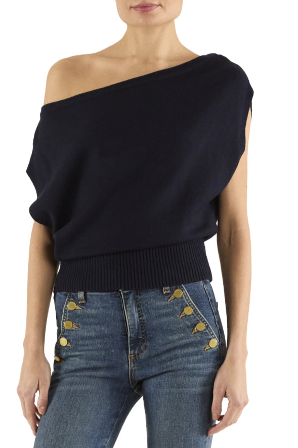 Raa7014 Navy Slouchy Sweater