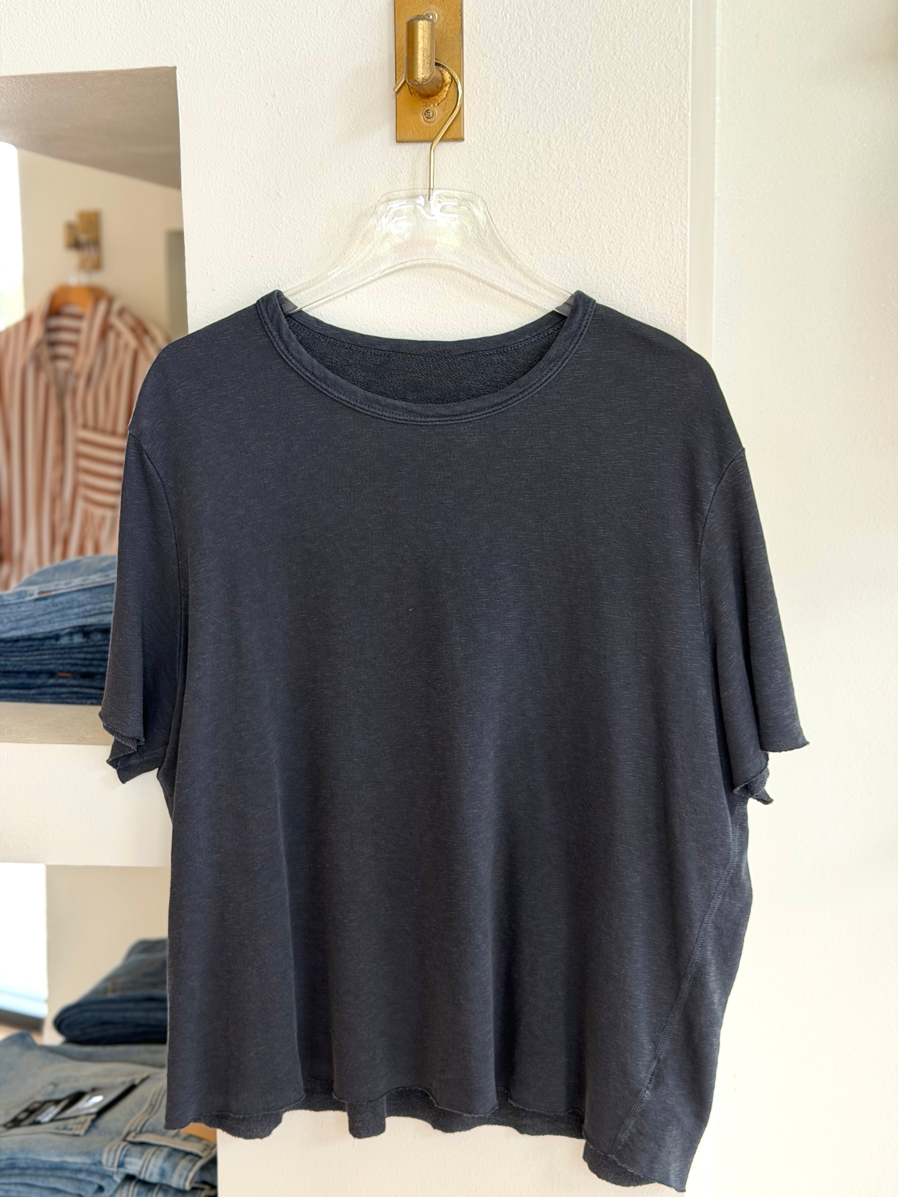 Ja3958 Vintage Terry Tee - Washed Black