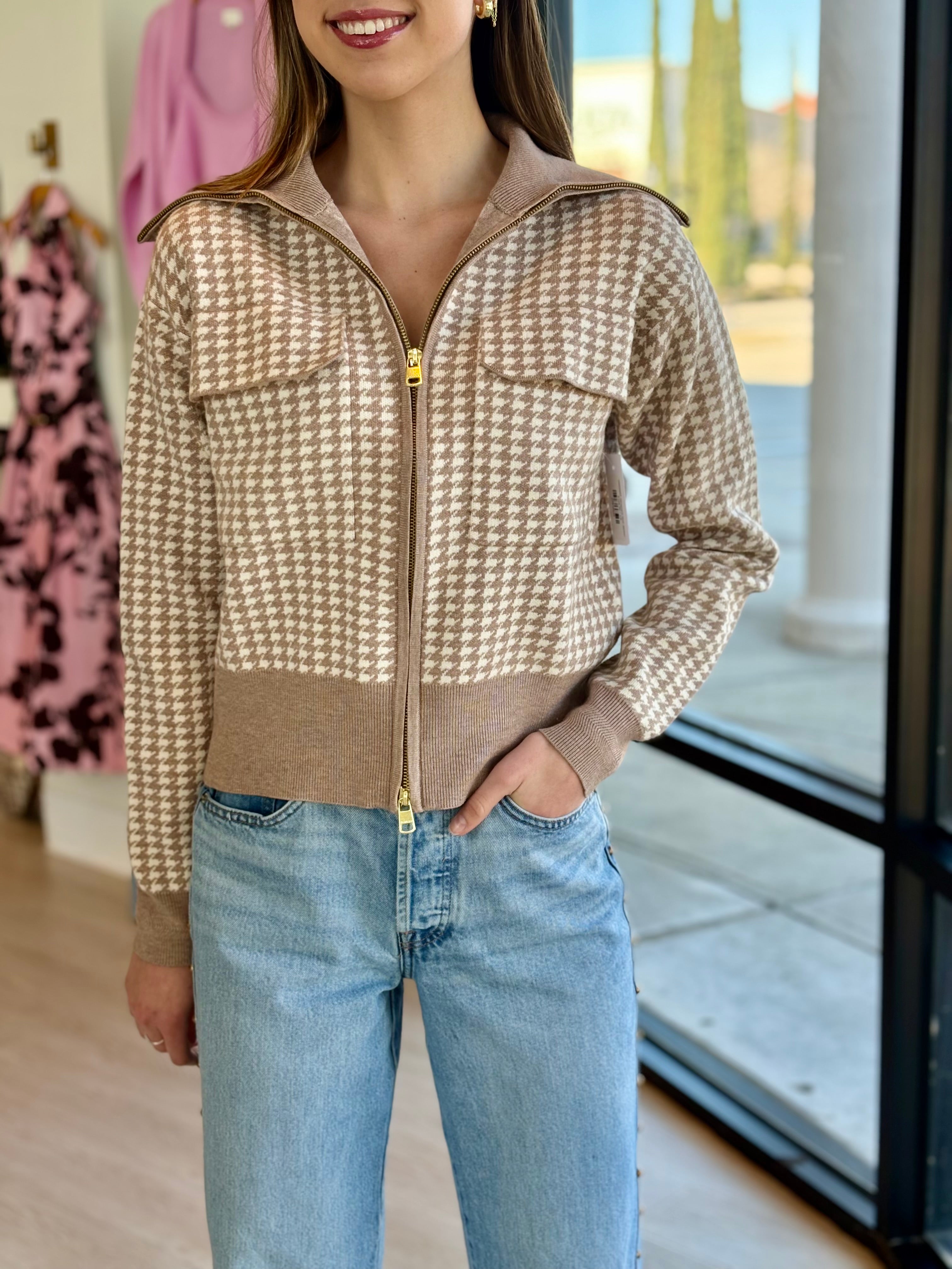 Va02983 Jacquard Knit Jacket