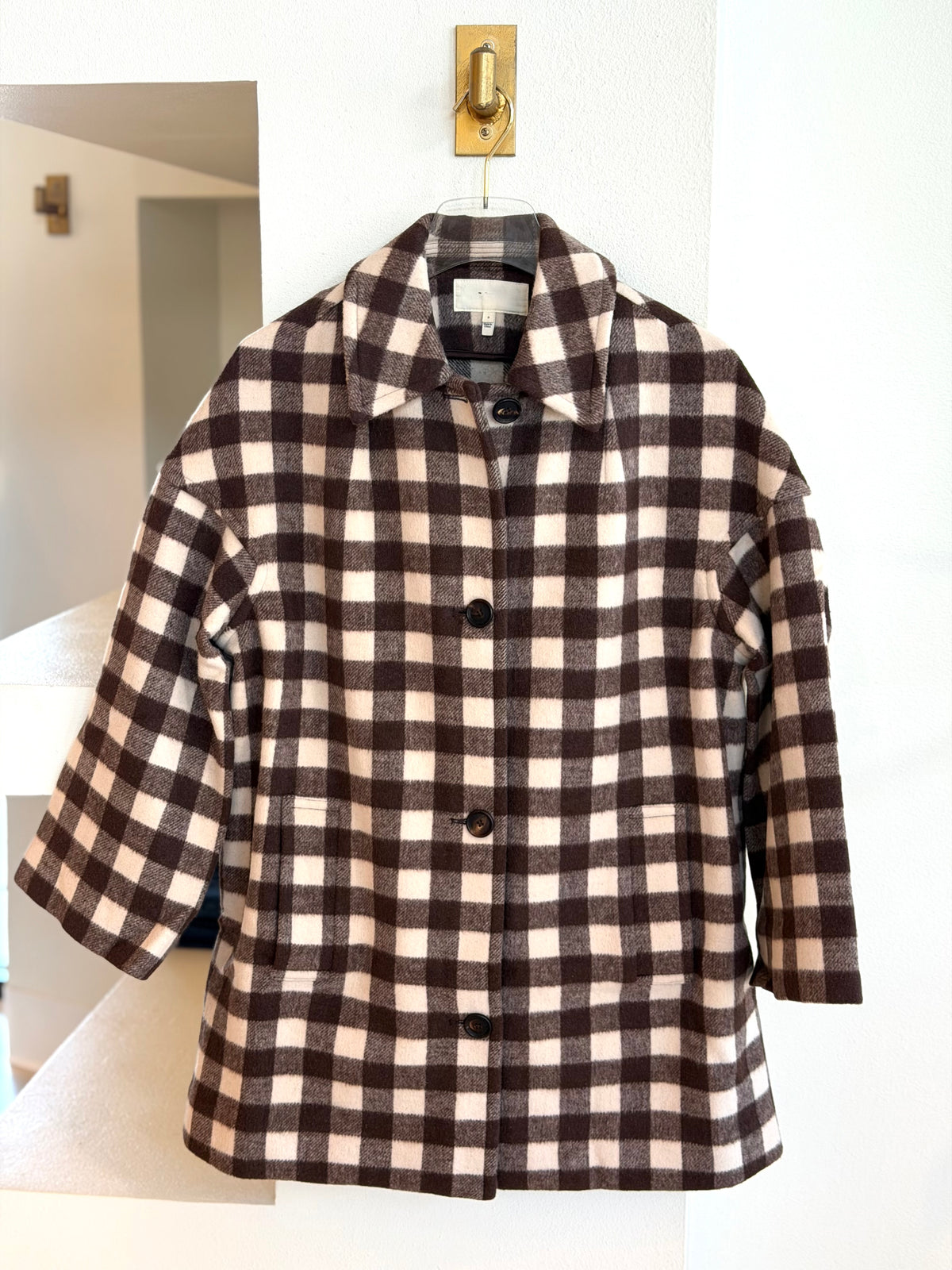 Tg6046 The Car Coat - Chocolate Check