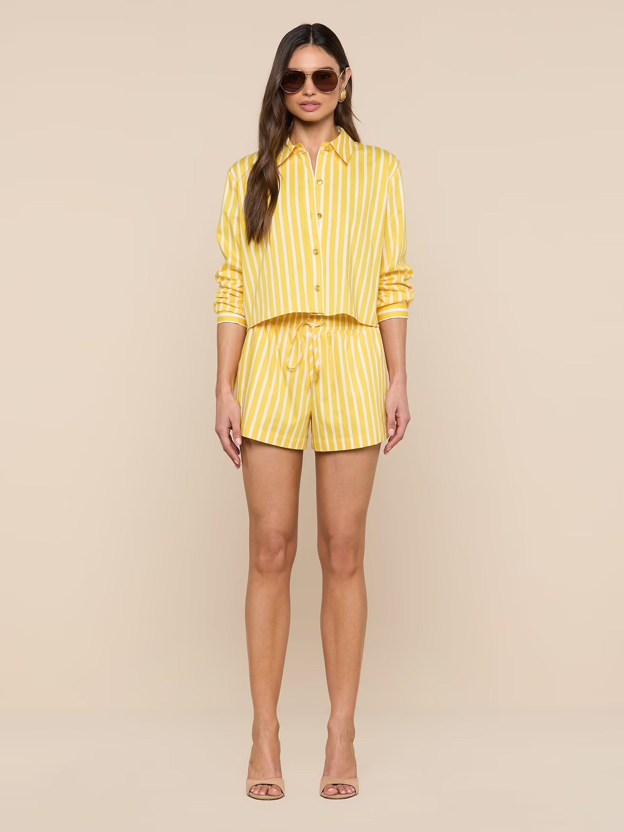 La20034 Yellow Stripe Shorts