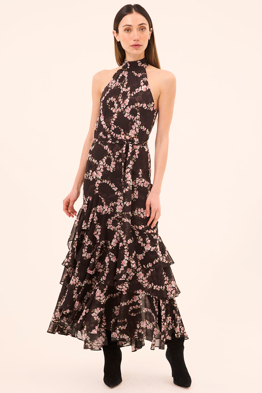 Mi9455 Chained Blossom Maxi Dress